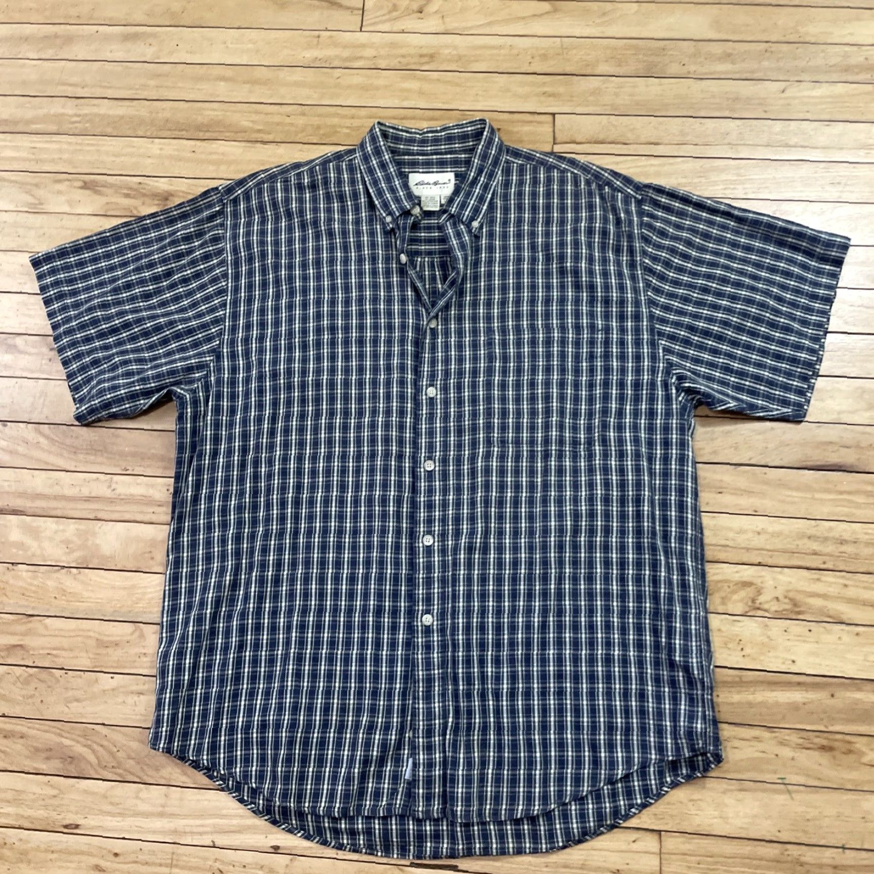 Eddie Bauer VINTAGE Eddie Bauer Button-Up Shirt Men L Blue Green Plaid Outdoors Camp Oxford Casual Workwear 90s Y2K Mens Size US L / EU 52-54 / 3 - 2 Thumbnail