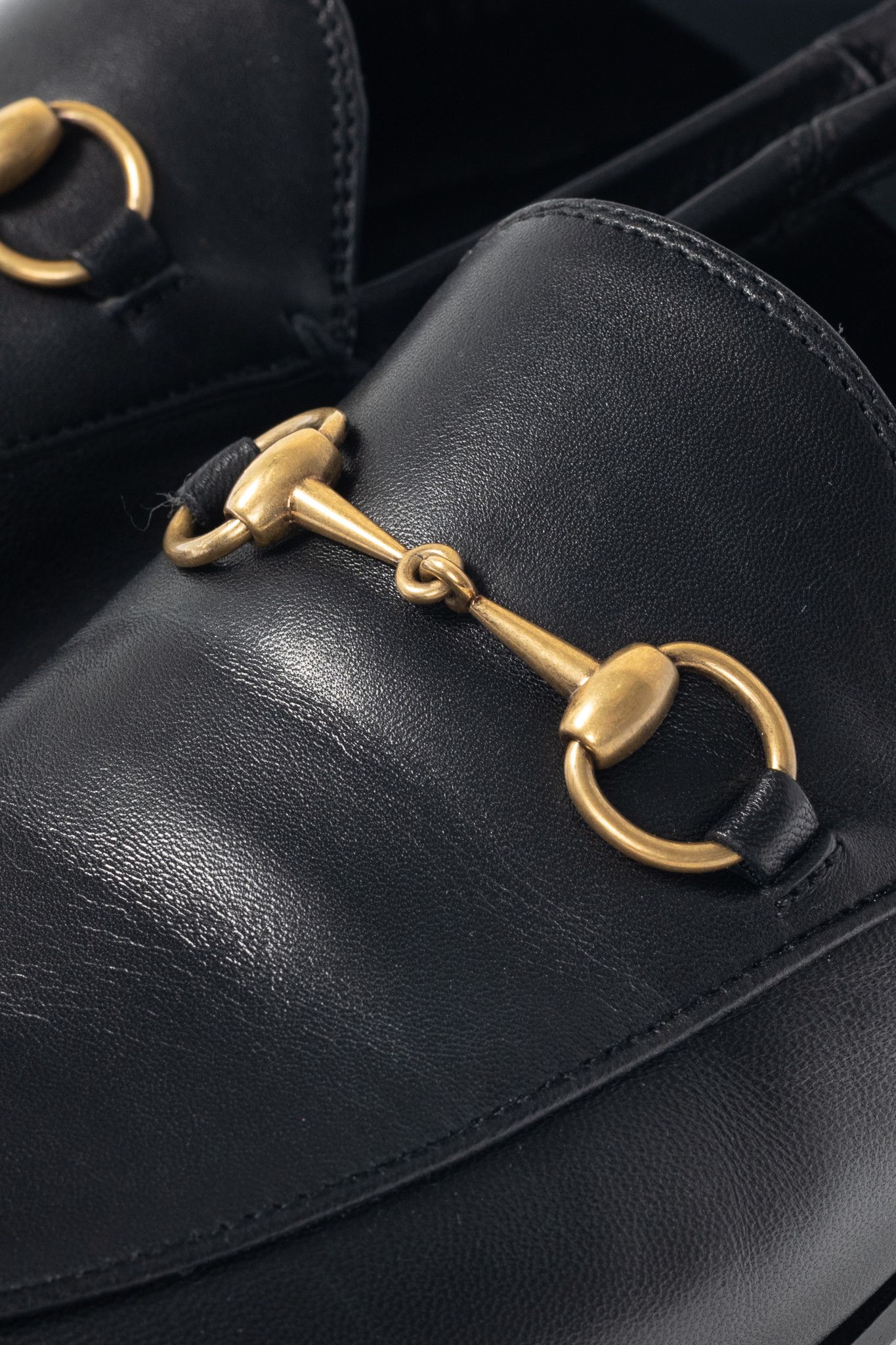 Gucci Gucci Nero Agnello Plonge Horsebit Loafers Size US 8.5 / IT 38.5 - 7 Thumbnail