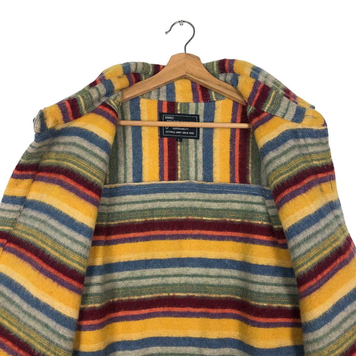Japanese Brand 🔥Vintage Wool Jacket Striped Johns Hamer Issey Miyake Size US L / EU 52-54 / 3 - 11 Thumbnail