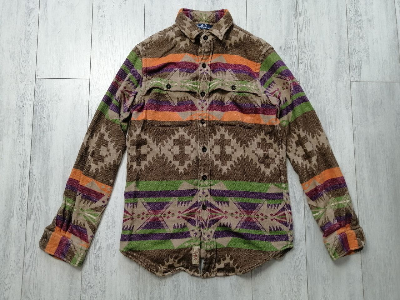 Polo Ralph Lauren Polo Ralph Lauren Vintage Native Navajo Aztec Flannel Size US S / EU 44-46 / 1 - 1 Thumbnail