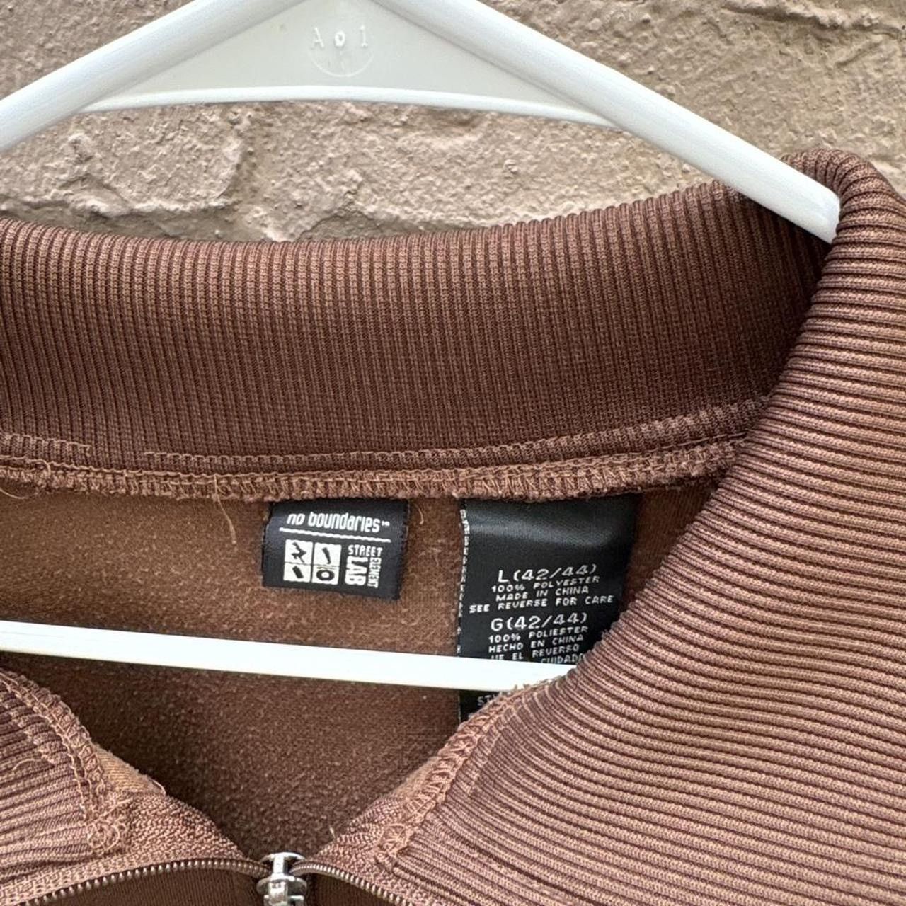 Vintage Y2K No Boundaries Brown Striped Raglan Zip Up Track Jacket Size US L / EU 52-54 / 3 - 5 Thumbnail