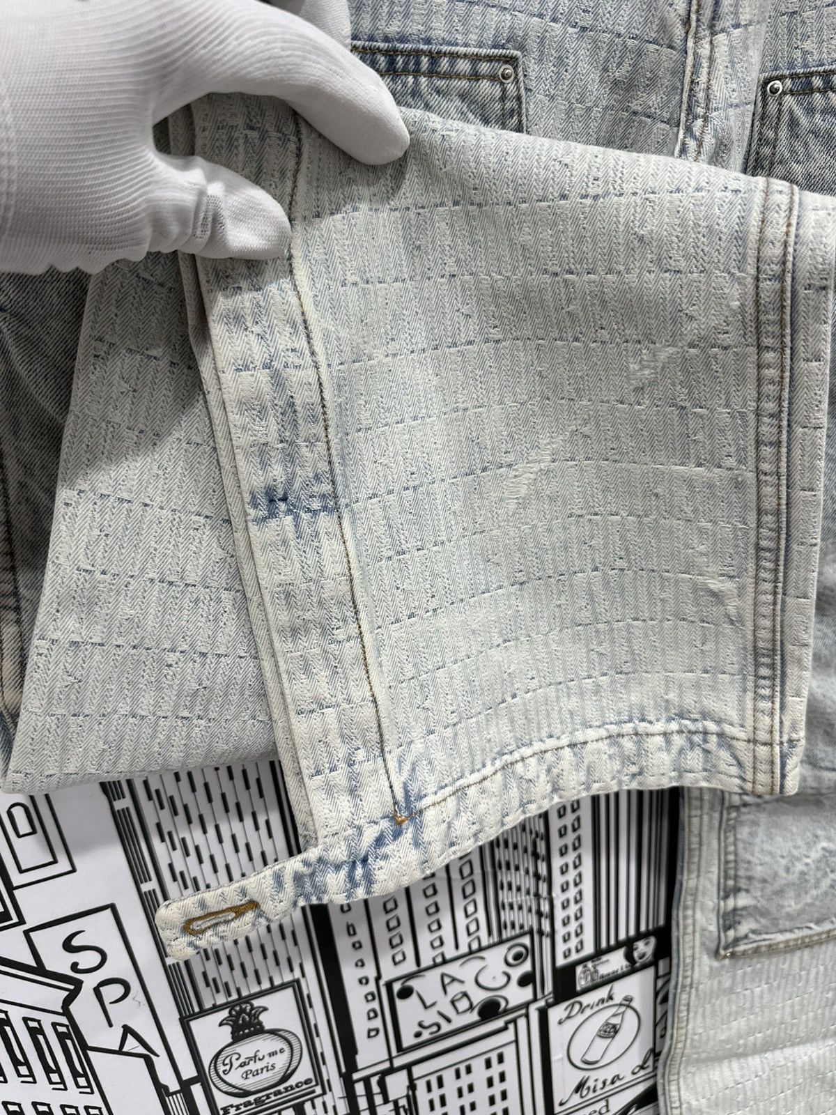 Amiri Amiri Jacquard Logo Carpenter Pants Light Indigo Size 32 Size US 34 / EU 50 - 6 Thumbnail