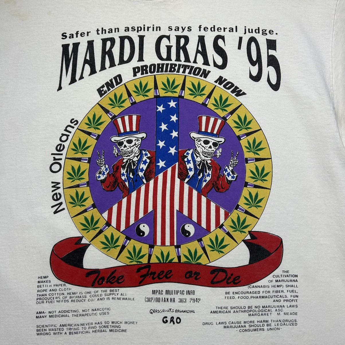 Vintage Vintage 1995 Marijuana Lot T Shirt Men’s XL Weed Peace 90s Size US XL / EU 56 / 4 - 3 Thumbnail