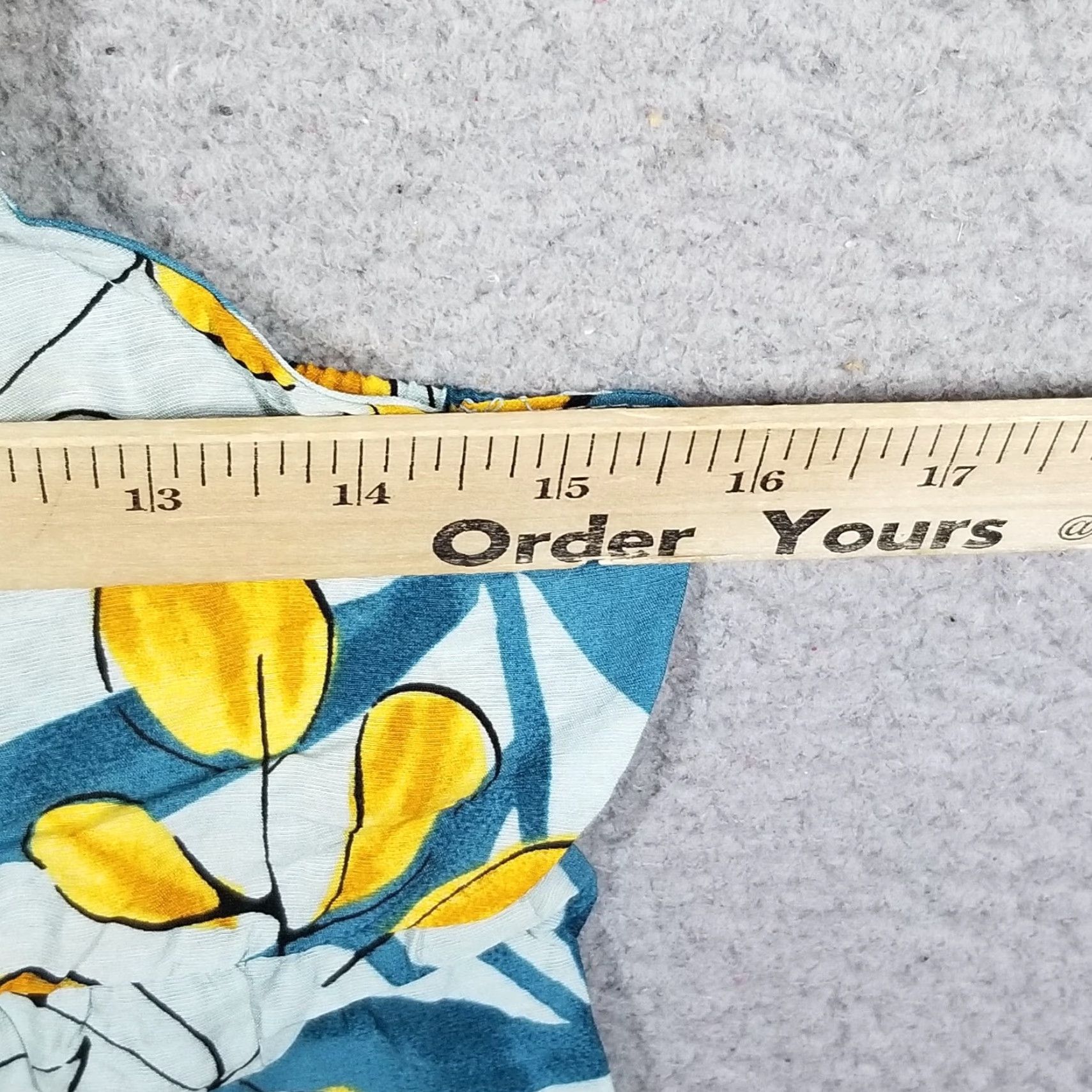 Anthropologie VINTAGE Anthropologie MINE Floral Tank Top Women Medium Blue Yellow Sleeveless Spaghetti Neck Casual Size M / US 6-8 / IT 42-44 - 6 Thumbnail