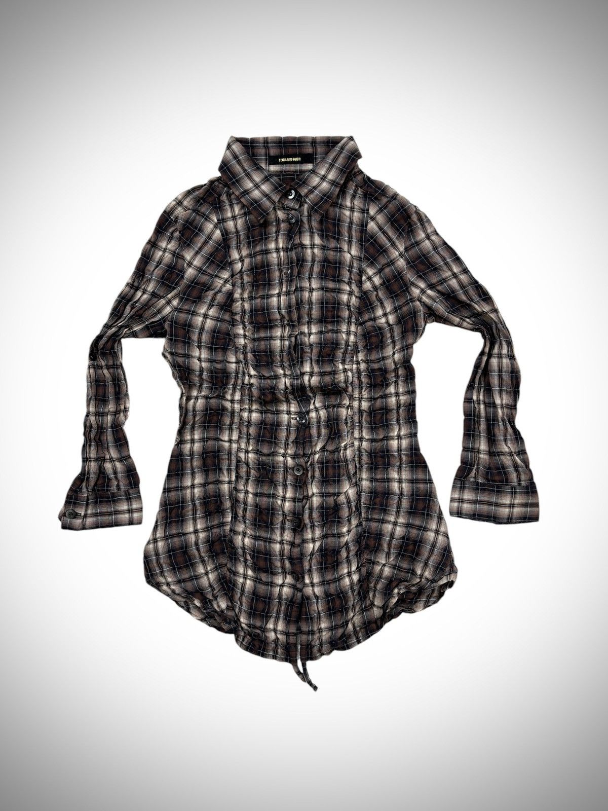 If Six Was Nine 2000’s Tornado Mart - Japanese Archive Plaid Wrinkle Shirt’s Size M / US 6-8 / IT 42-44 - 1 Thumbnail