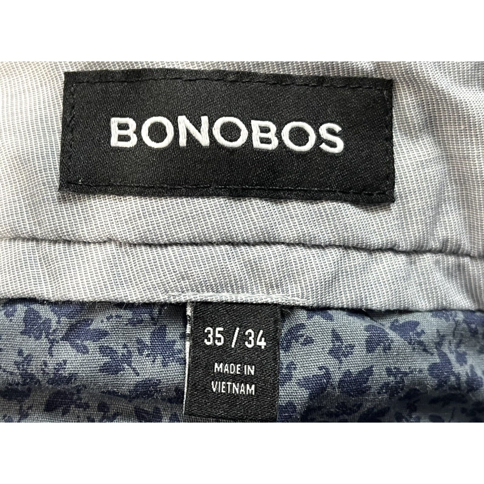 Bonobos Bonobos Men's Chino Pants 35x34 Blue Flat Front Regular GUC Size US 35 - 5 Thumbnail