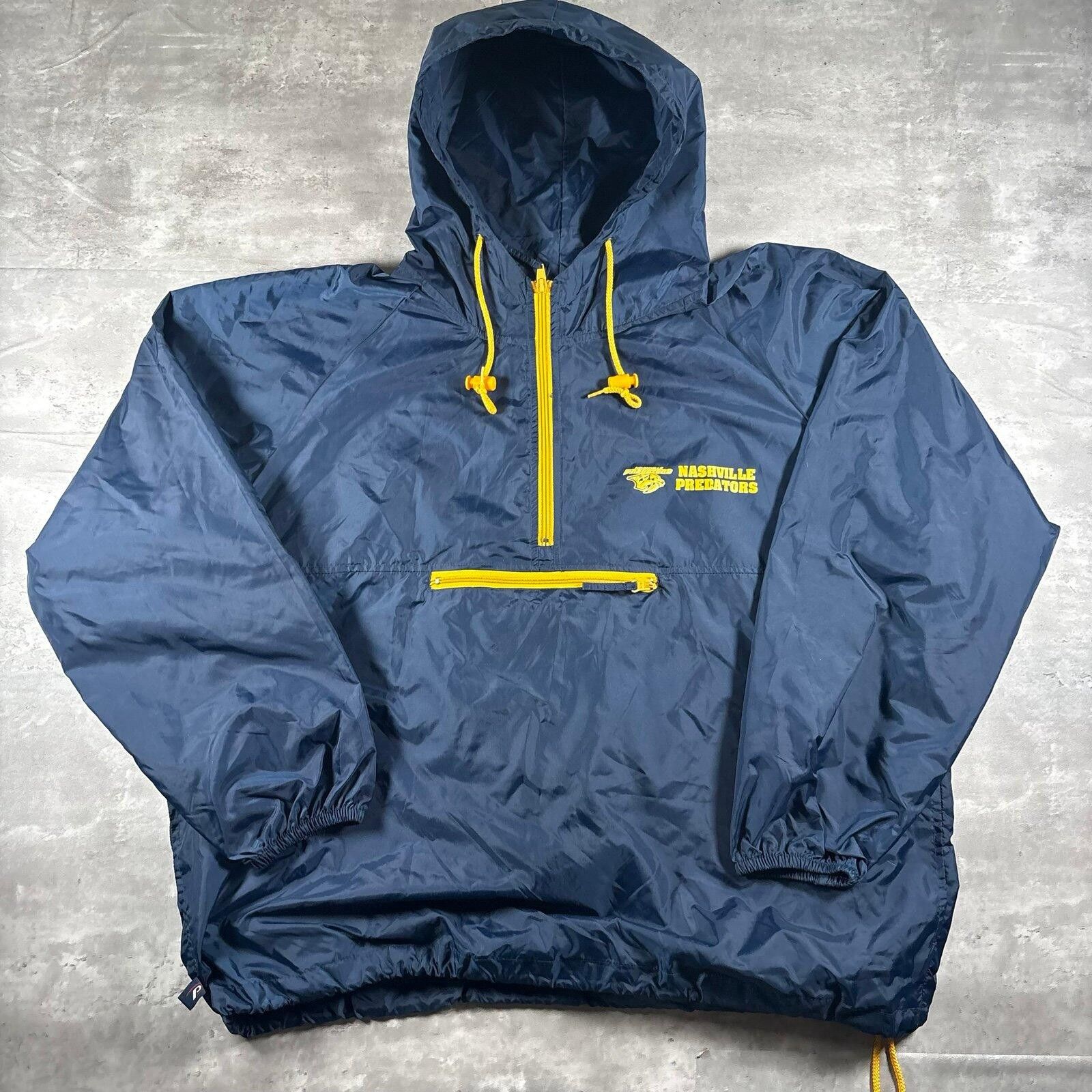 Pro Player Vintage 90s Nashville Preds windbreaker Jacket Size US L / EU 52-54 / 3 - 9 Thumbnail