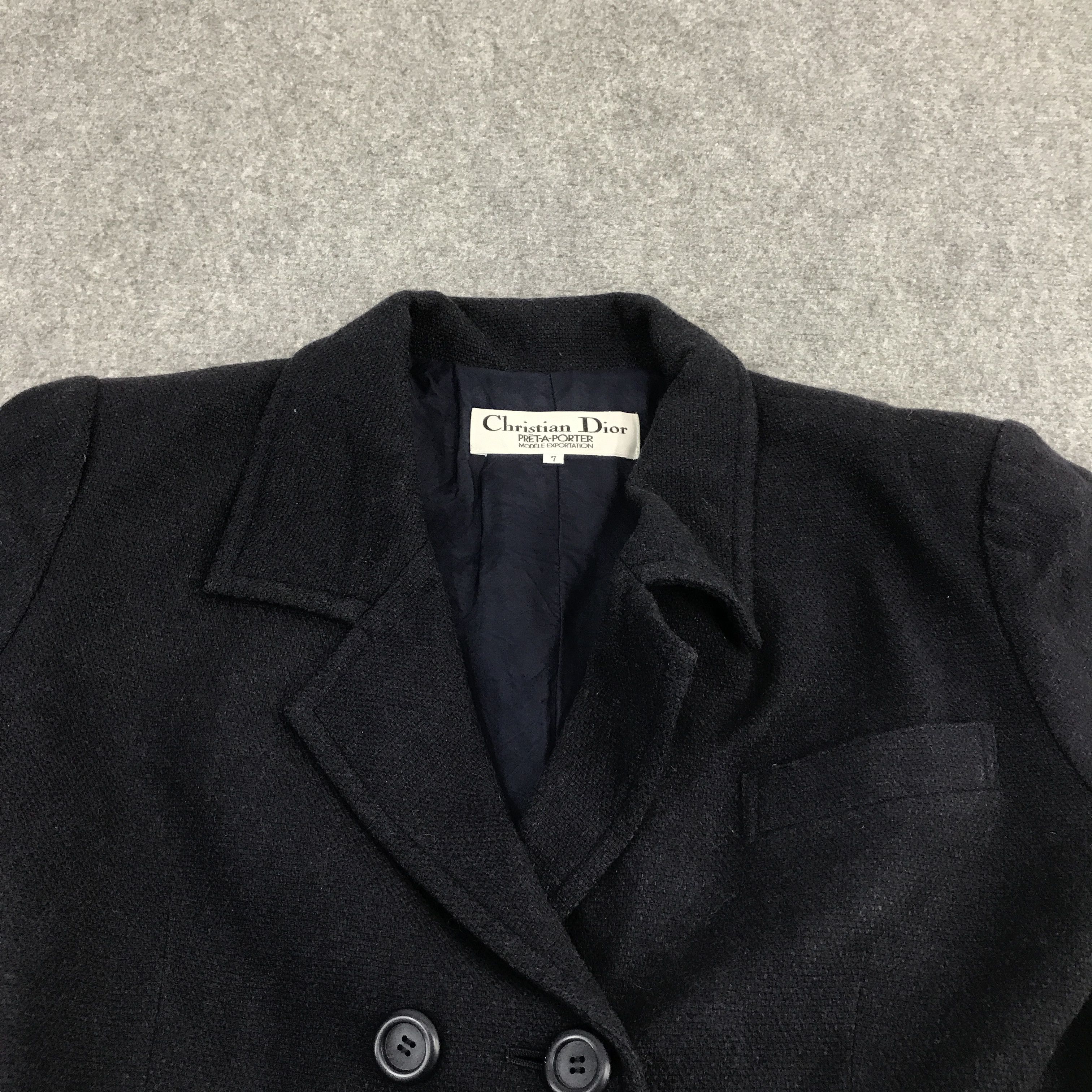 Christian Dior Monsieur × Vintage Vintage Christian Dior Wool button jacket Size S / US 4 / IT 40 - 5 Thumbnail
