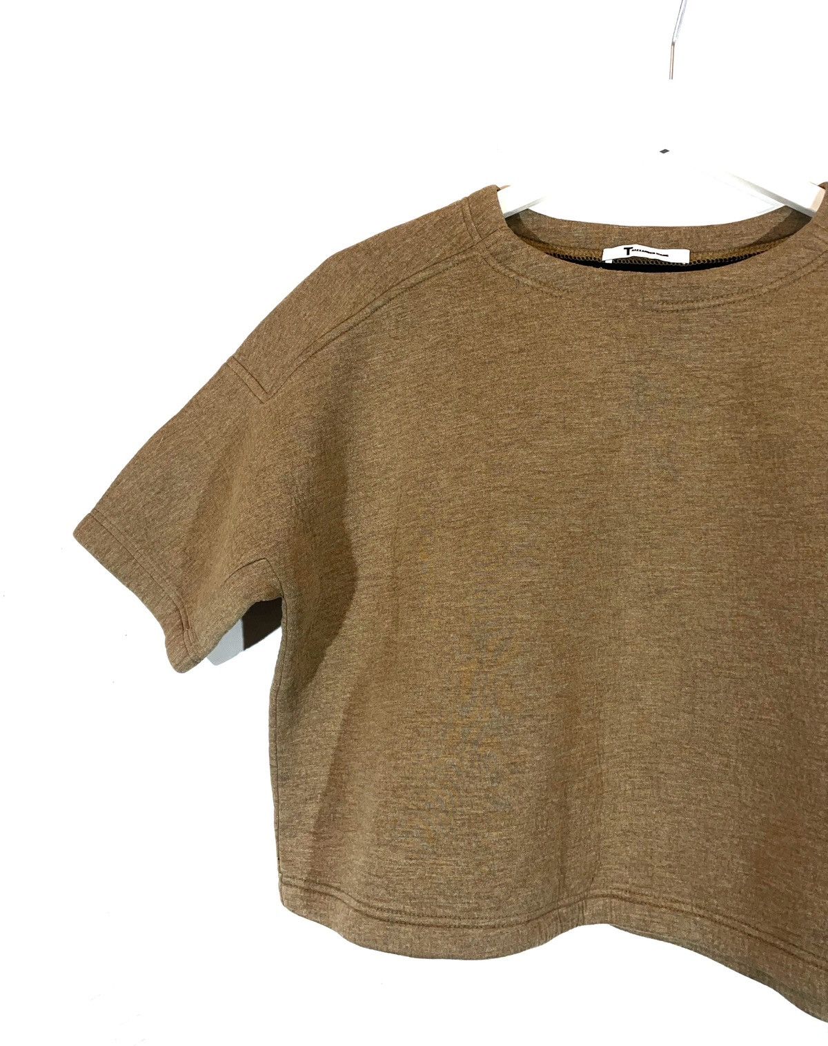 Alexander Wang × Designer Alexander Wang Neoprene T Shirt Women Brown Crop Oversized Size M / US 6-8 / IT 42-44 - 3 Thumbnail
