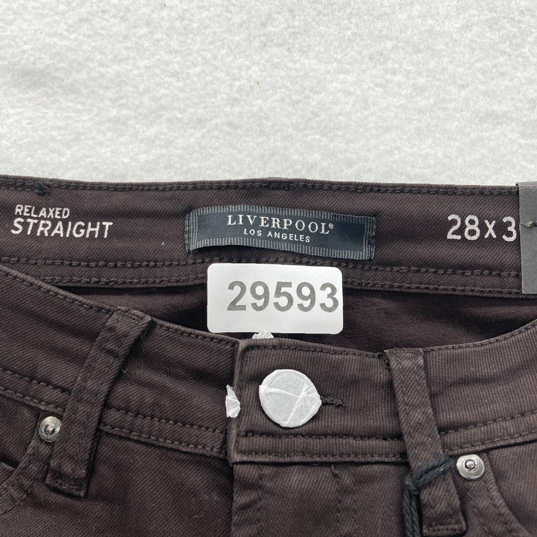 Vintage Liverpool Jeans Relaxed Straight 5 Pocket Pants Mens 28x30 Brown Stretch Casual NWT Size US 28 / EU 44 - 6 Thumbnail