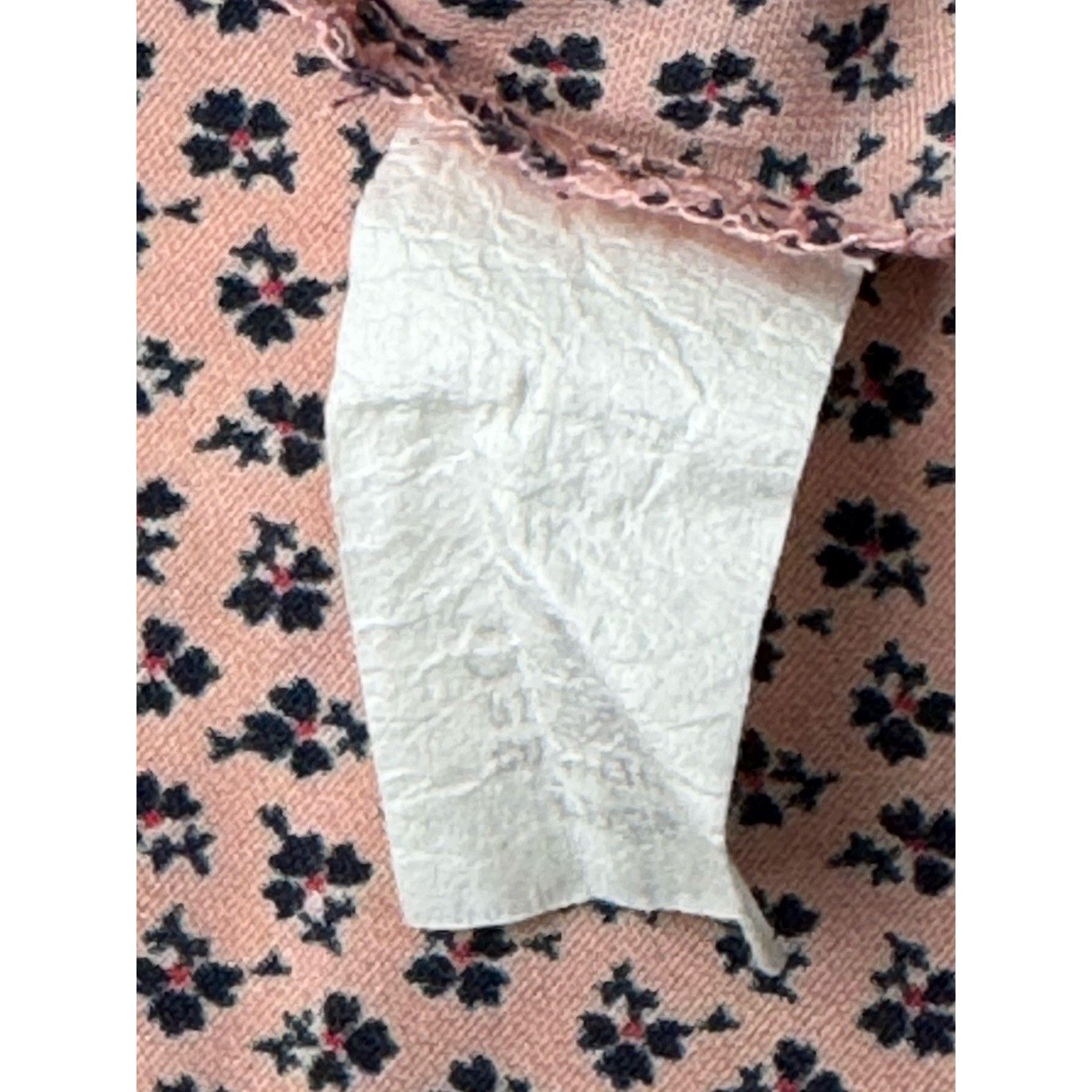 Sage Sage Women's Blush Pink & Black Bell Sleeve Blouse Size L Size L / US 10 / IT 46 - 10 Thumbnail