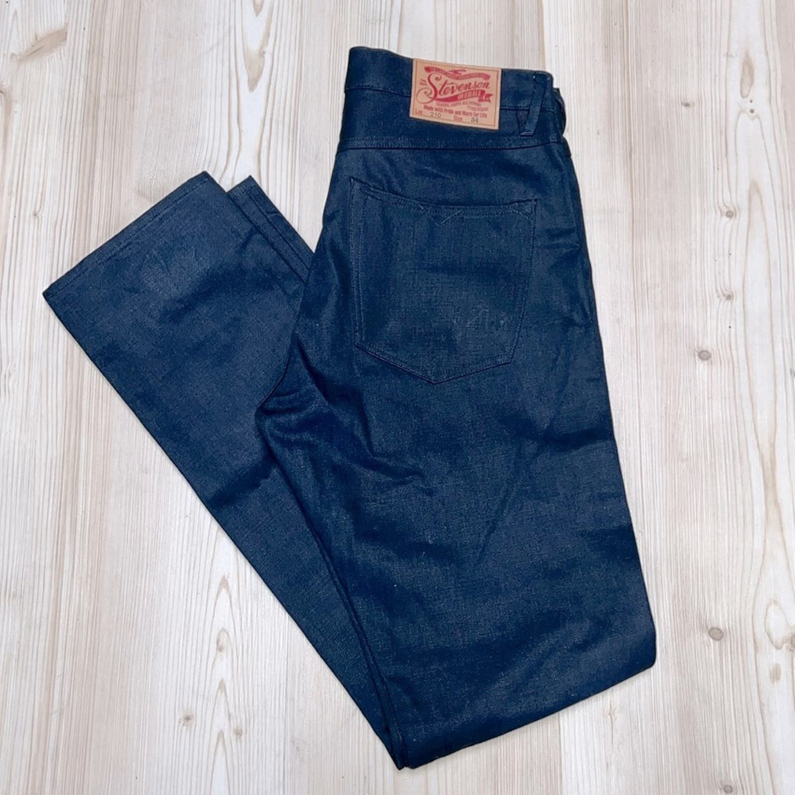 image of Stevenson Overall Co Dark Blue Wash Selvedge Denim Jeans, Men's (Size 34)