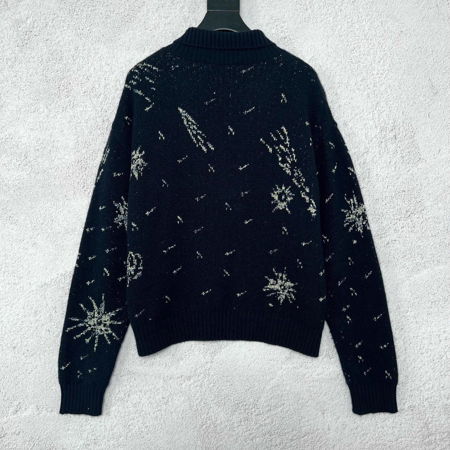 Dior DIOR Gold Thread Embroidered Star Moon Wool Sweater Size M / US 6-8 / IT 42-44 - 2 Thumbnail
