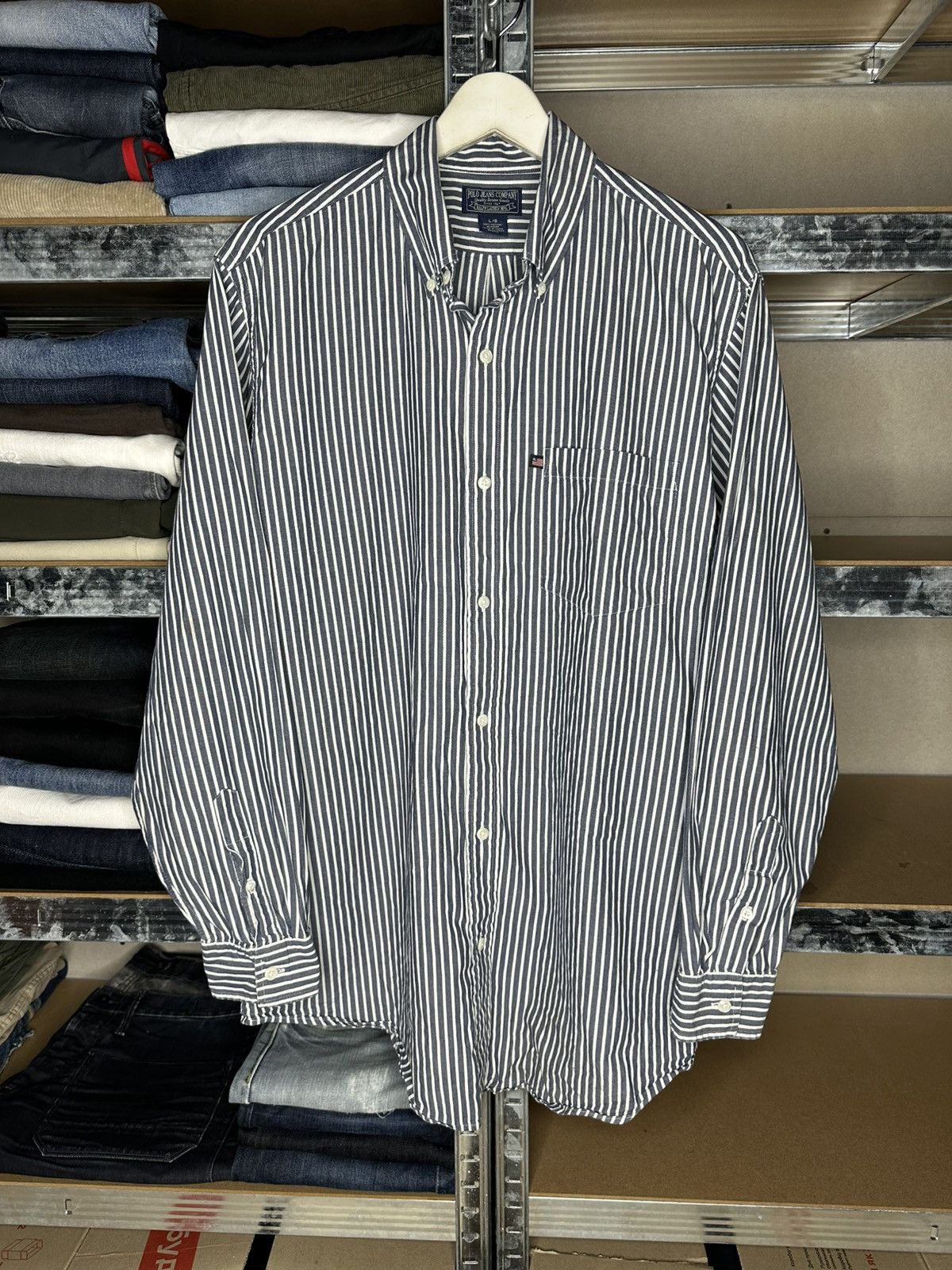 Polo Ralph Lauren Polo Jeans Company Ralph Lauren Striped Button Down Shirt Size US L / EU 52-54 / 3 - 1 Thumbnail