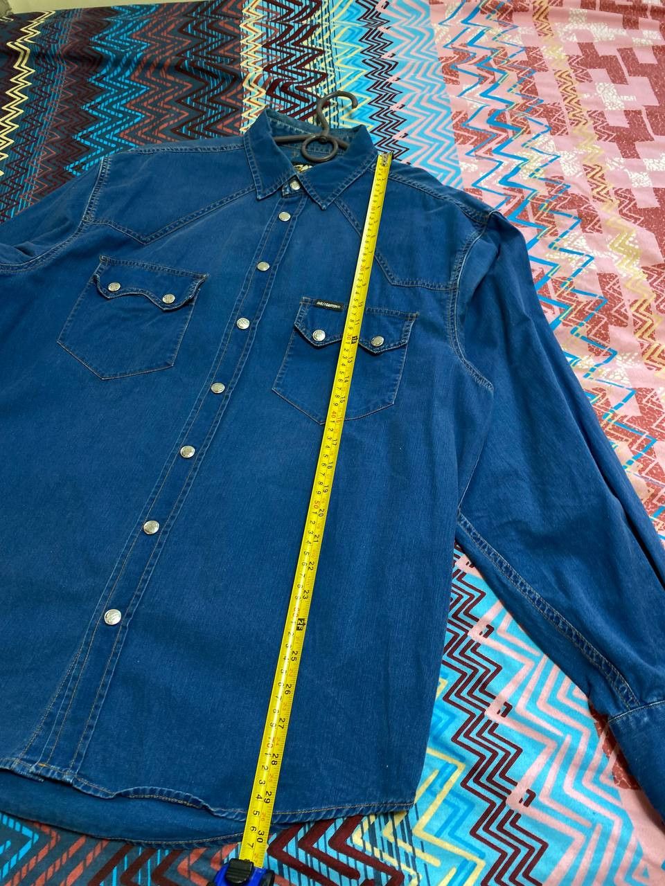 Harley Davidson × Vintage Japan JEANING GARAGE Cowboy Style Denim Shirt Size US XL / EU 56 / 4 - 8 Thumbnail