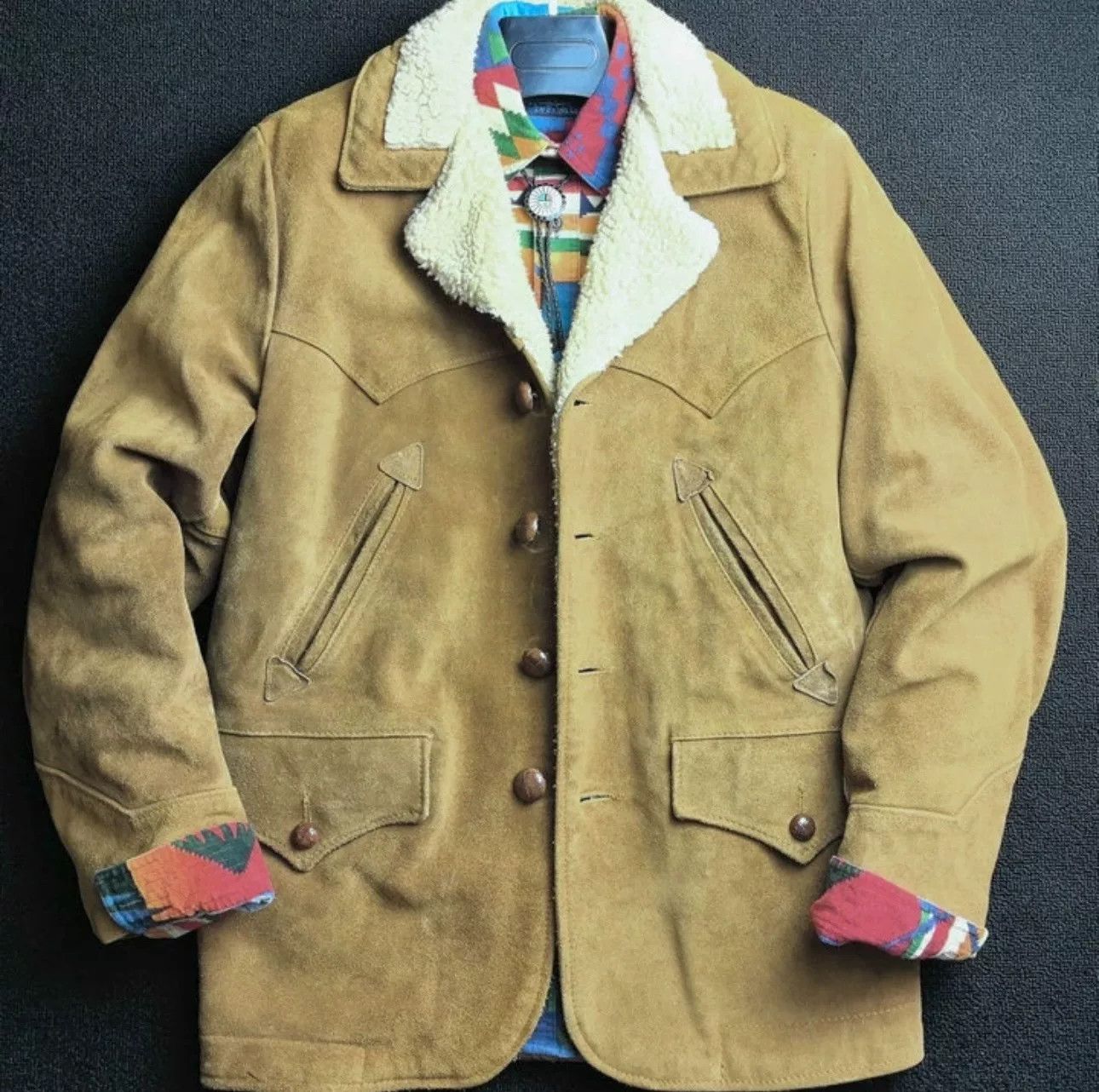 Vintage Vintage Schott Shearling Farmer Coat Size US S / EU 44-46 / 1 - 1 Thumbnail