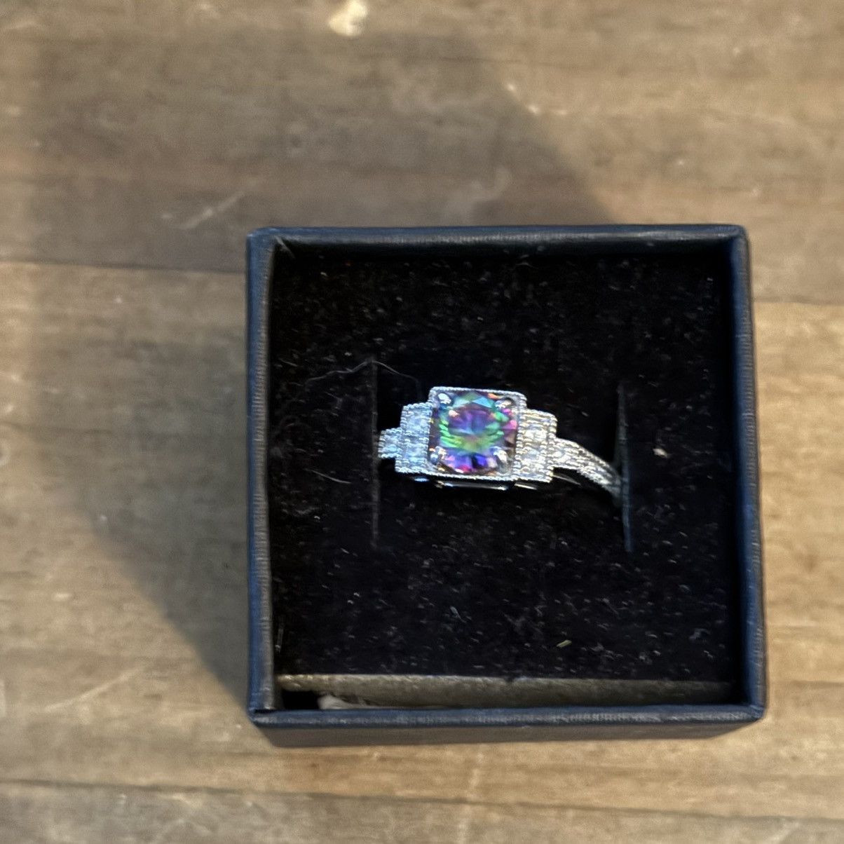 Bomb Party Bomb Party silver tone rainbow topaz and crystals ring Size ONE SIZE - 2 Thumbnail