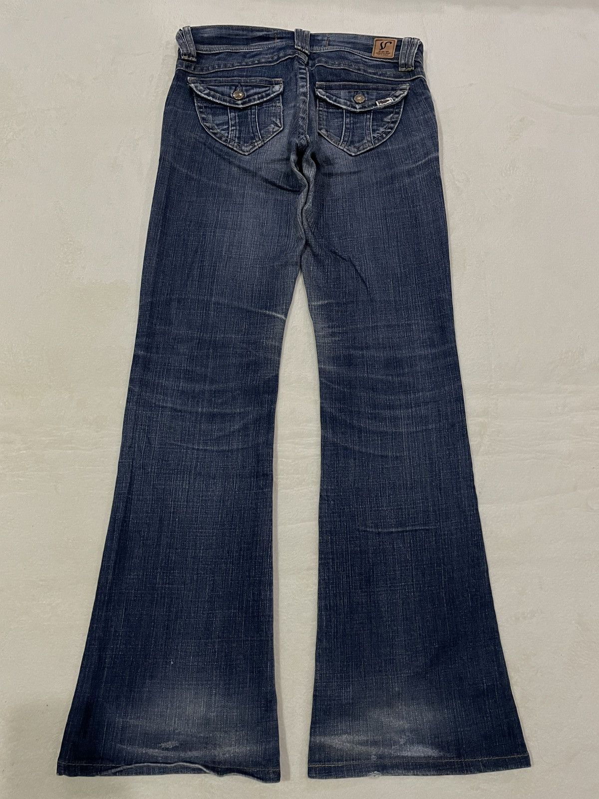 Edwin Vintage Something Edwin Mudwash Ripped Boot Cut Denim Jeans Size US 31 - 12 Thumbnail