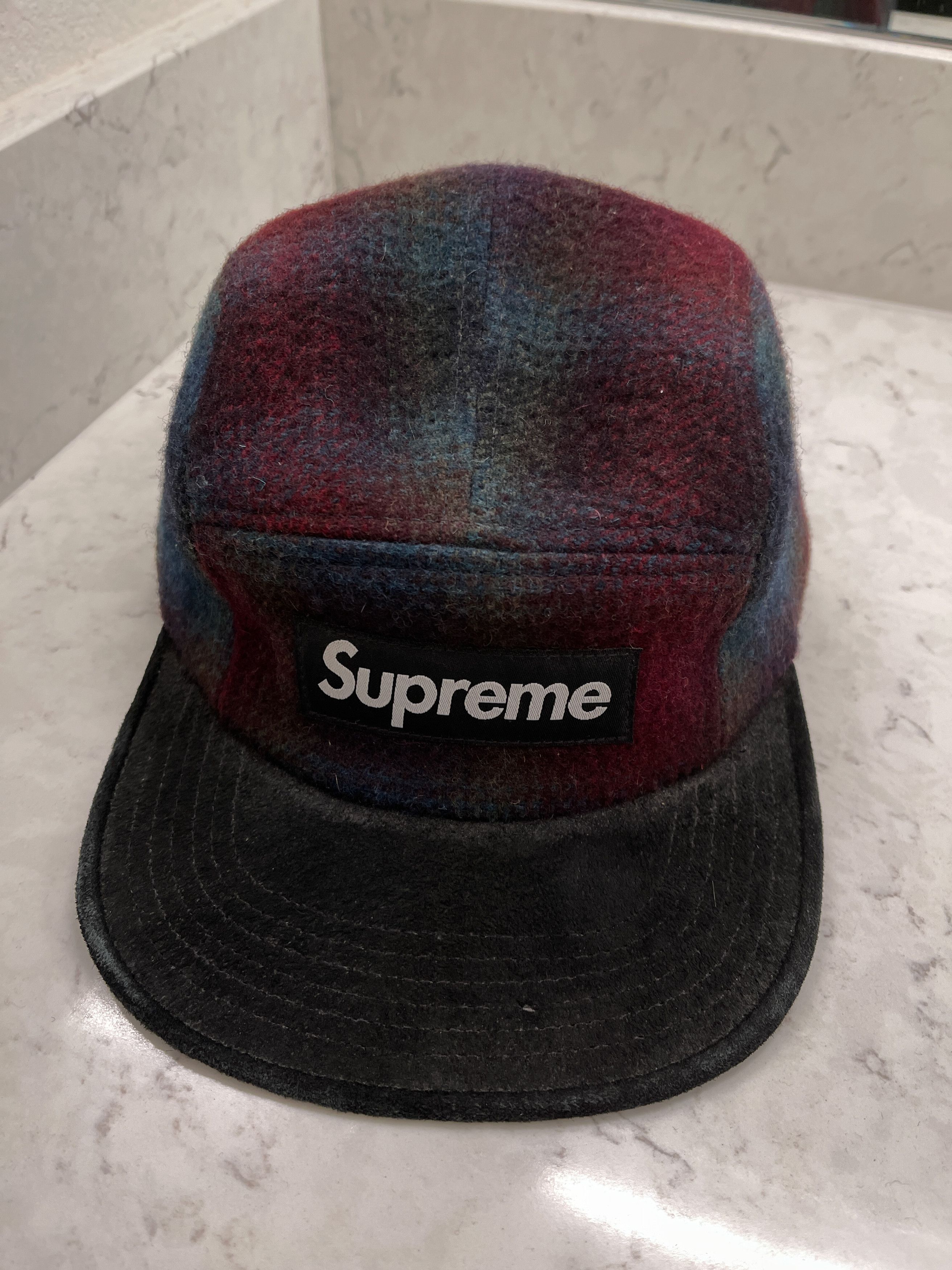 image of Supreme Fw11 Woolrich Shadow Plain Camp Cap in Purple, Men's