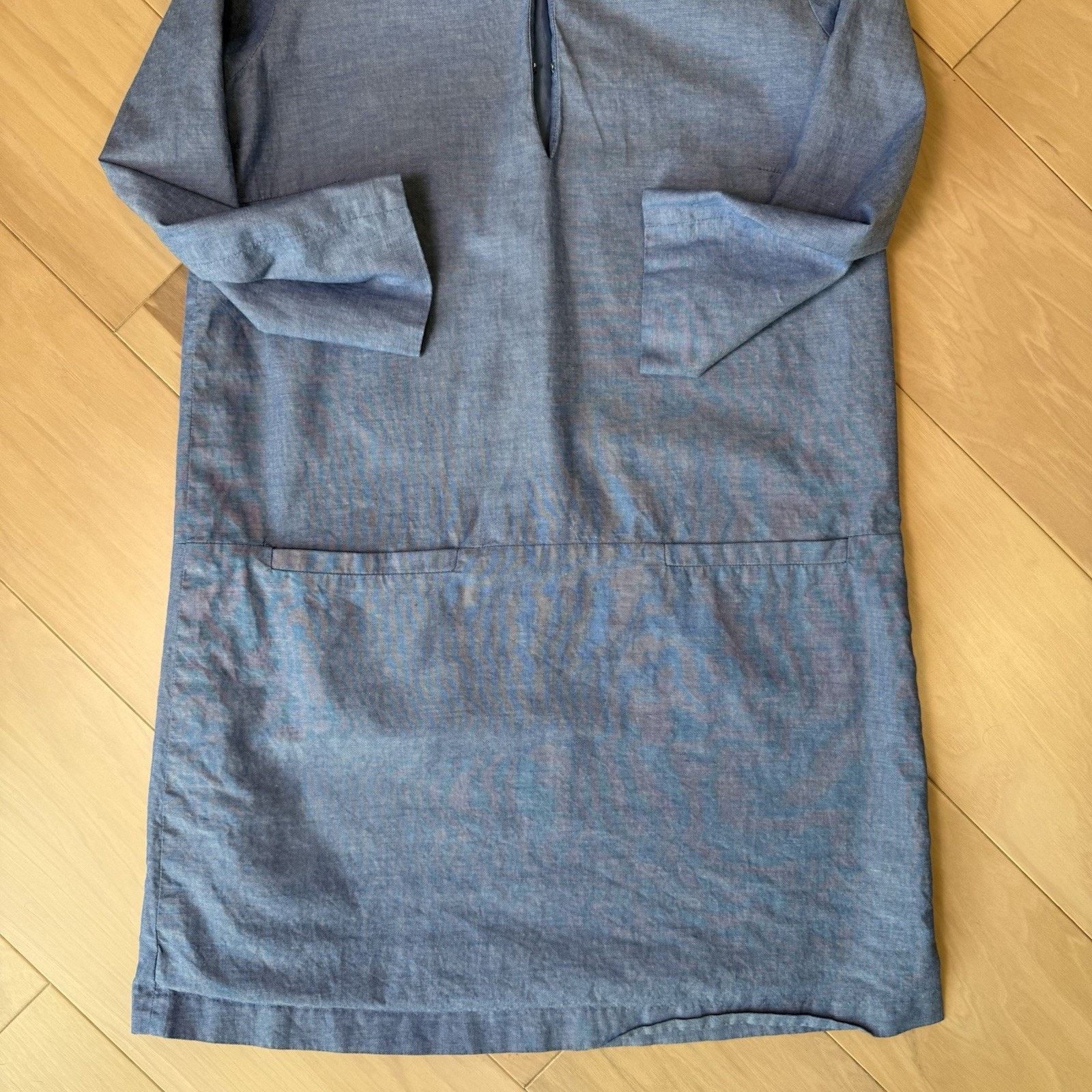 Emerson Fry Emerson Fry Chambray Mod Dress Women's Small Blue V Neck Size S / US 4 / IT 40 - 6 Thumbnail