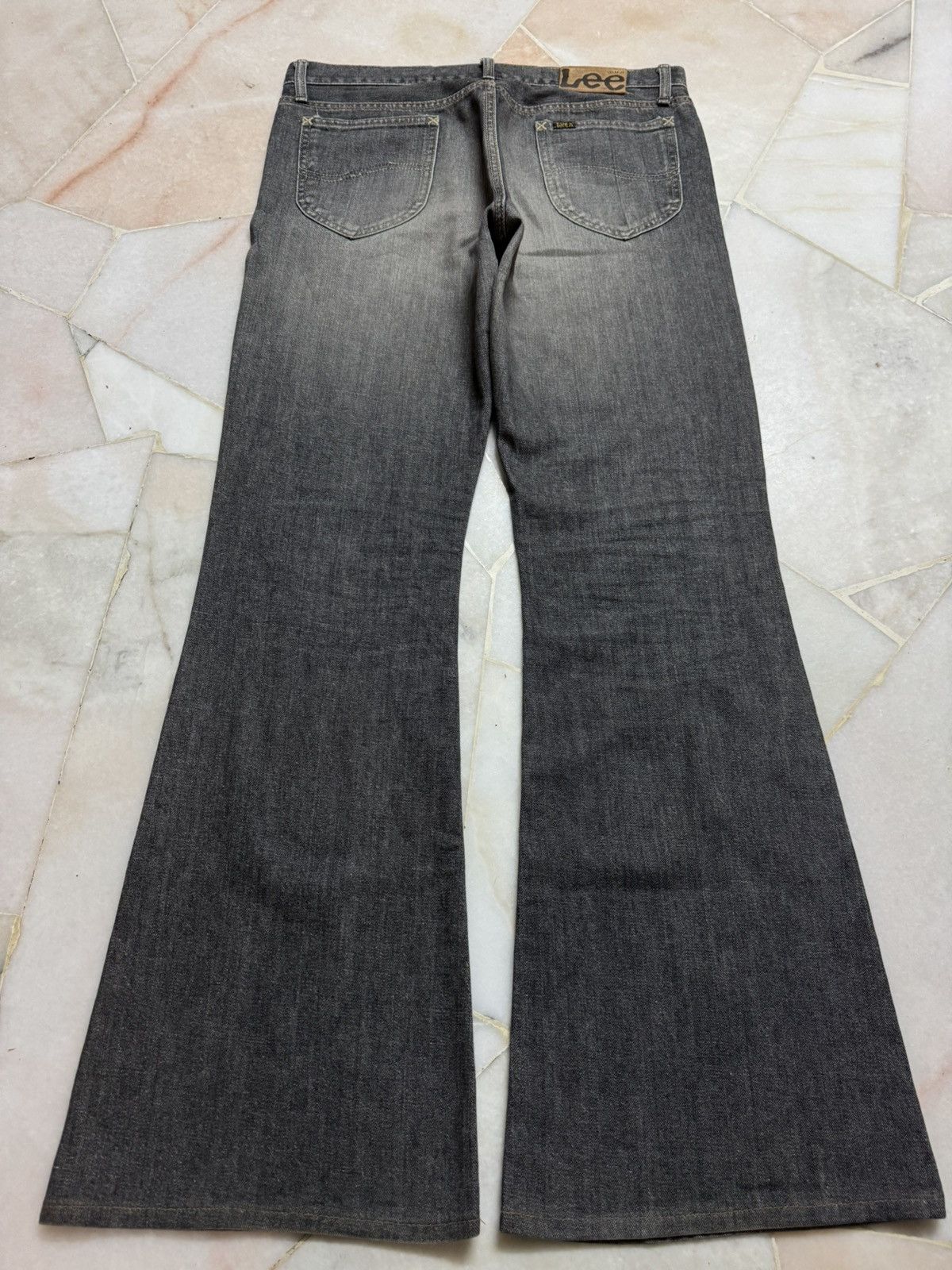 If Six Was Nine 💥Flare💥90s Lee Rider Sanforized Sand Washed Bootcut Jean Size US 34 / EU 50 - 13 Thumbnail