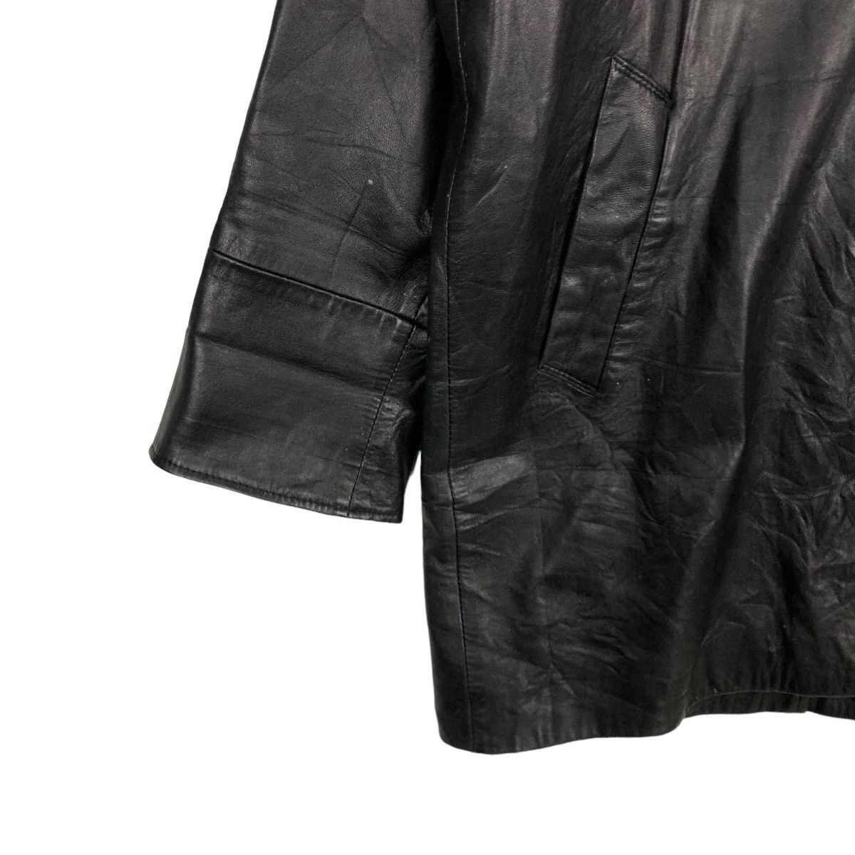 Japanese Brand 🔥VINTAGE GENUINE LEATHER JACKET JAPAN INSPIRE RICK OWENS Size US M / EU 48-50 / 2 - 3 Thumbnail