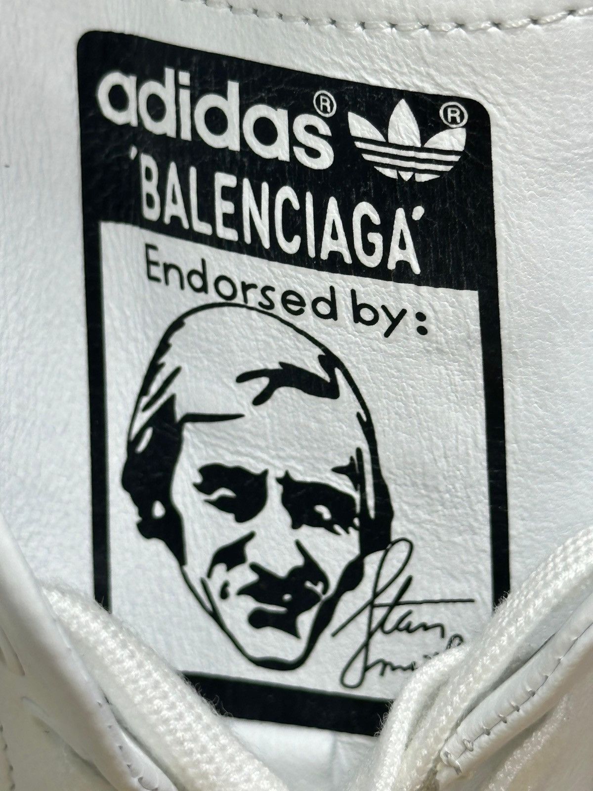 Balenciaga Balenciaga Adidas Stan Smith Stan Smith White Black Size US 8 / EU 41 - 6 Thumbnail