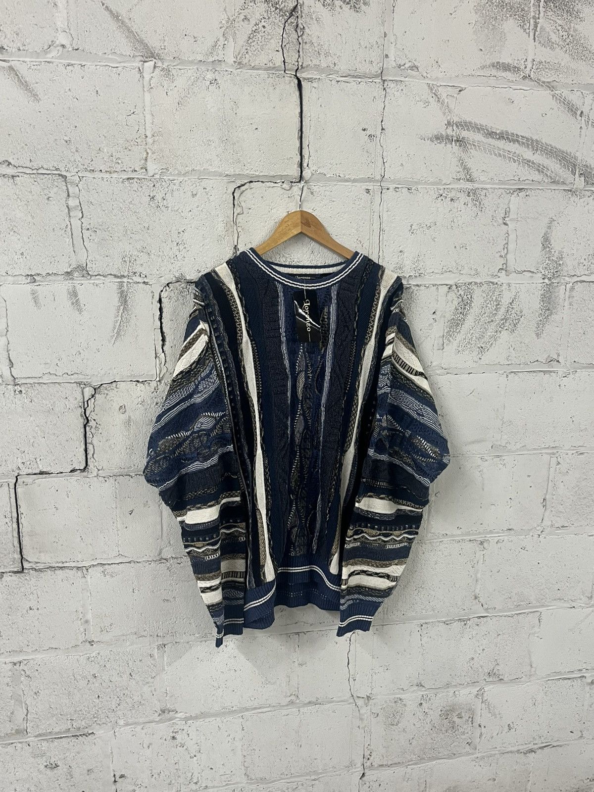 Coogi Coogi style 3d knit crazy rare sweater 90s streetwear Size US XL / EU 56 / 4 - 2 Thumbnail