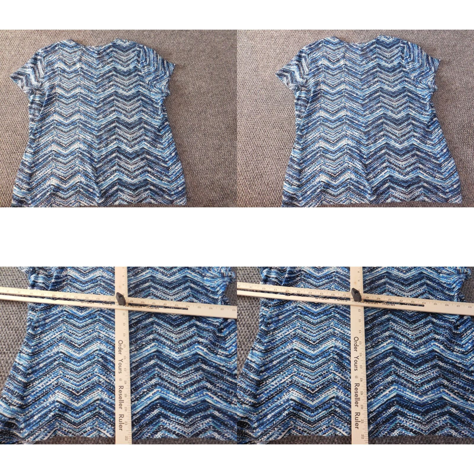 Croft & Barrow Croft & Barrow Womens Shirt XL Blue Striped Stretch Graphic Tee Short Sleeve Collared Pullover Casual Blouse 100% Cotton Regular Modern Classic Womens Size XL / US 12-14 / IT 48-50 - 8 Thumbnail
