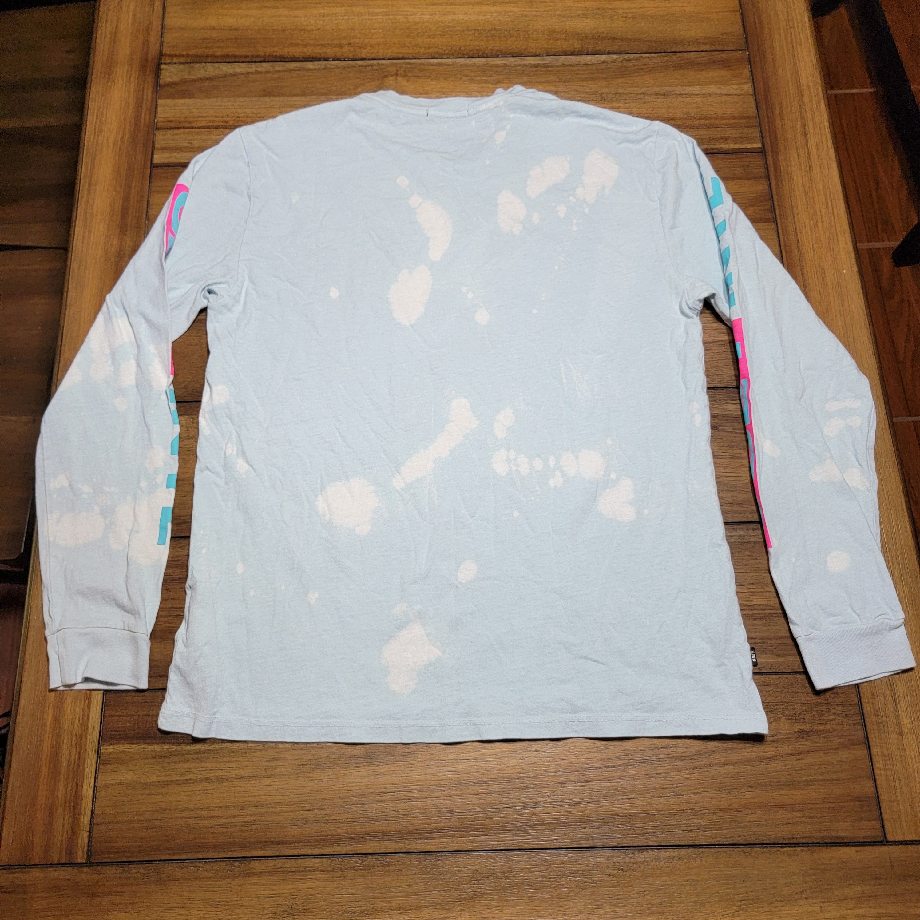 Obey Obey LS Lt Blue & White Tie-Dye Unisex Tee - Size Medium Size M / US 6-8 / IT 42-44 - 4 Thumbnail