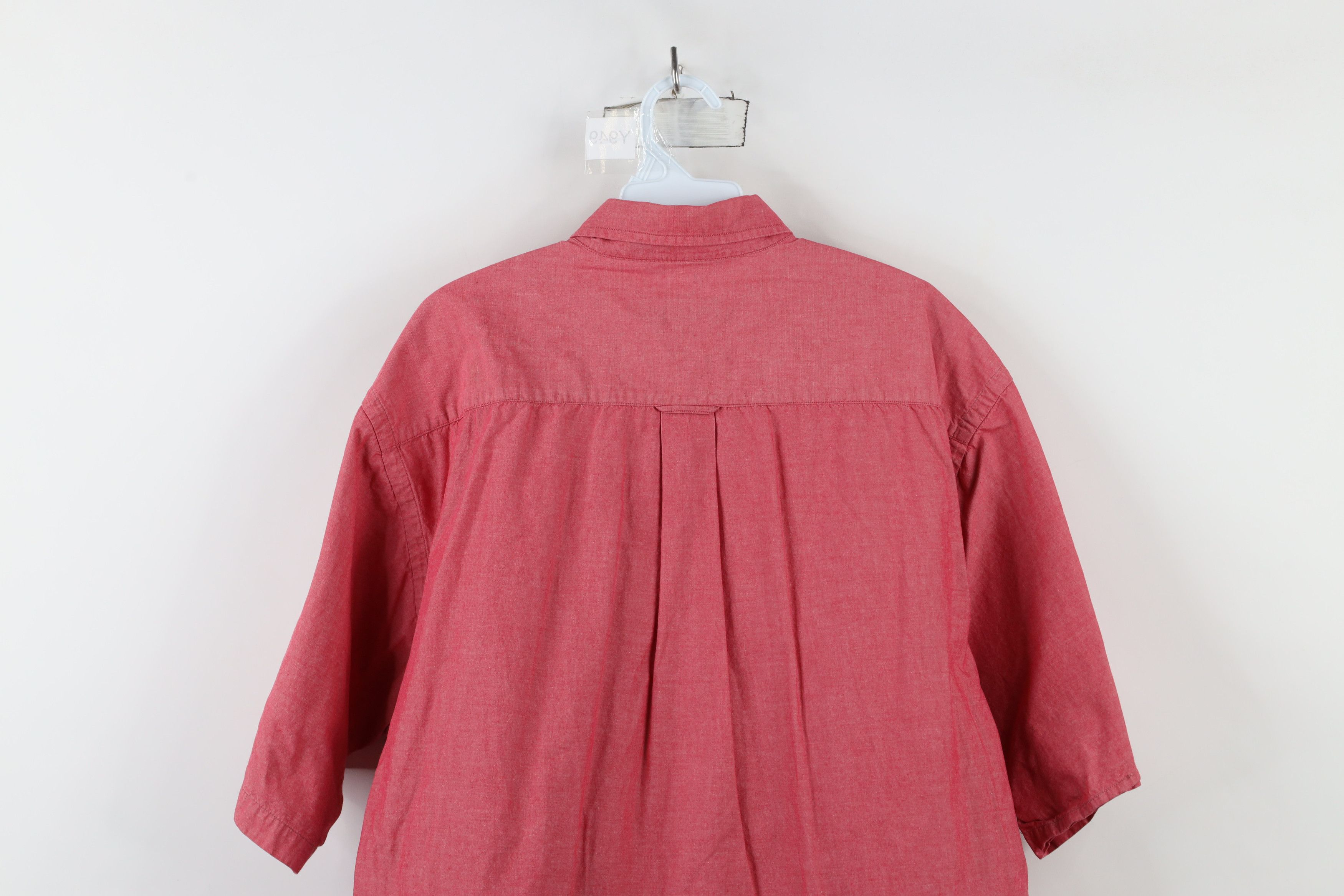 Nautica × Vintage Vintage 90s Nautica Chambray Short Sleeve Button Down Shirt Size US L / EU 52-54 / 3 - 12 Thumbnail