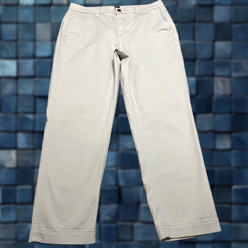 J.Crew J.CREW Womens Pants Beige Straight Chino High Rise 12 Regular Size 12 Size 34" / US 12 / IT 48 - 1 Thumbnail
