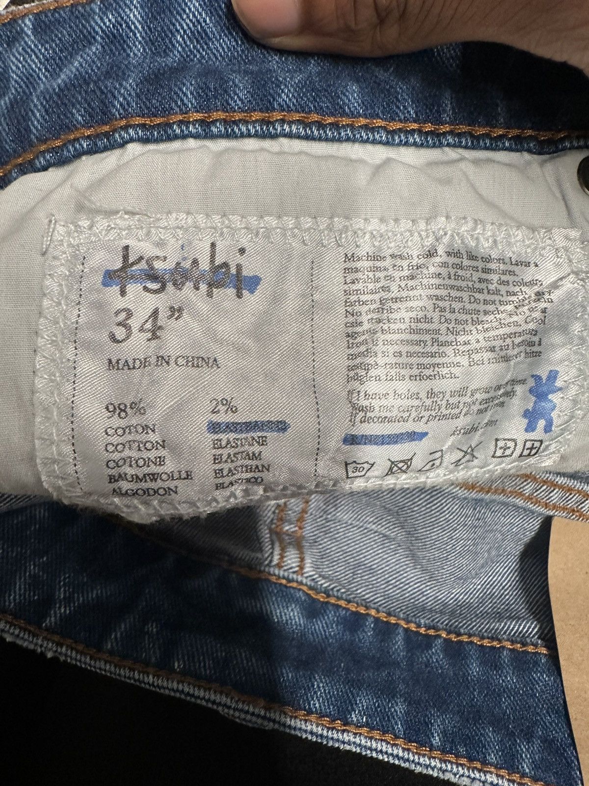Ksubi Ksubi Knee Crosses Blue Denim Jeans Size 34 Size US 34 / EU 50 - 5 Thumbnail
