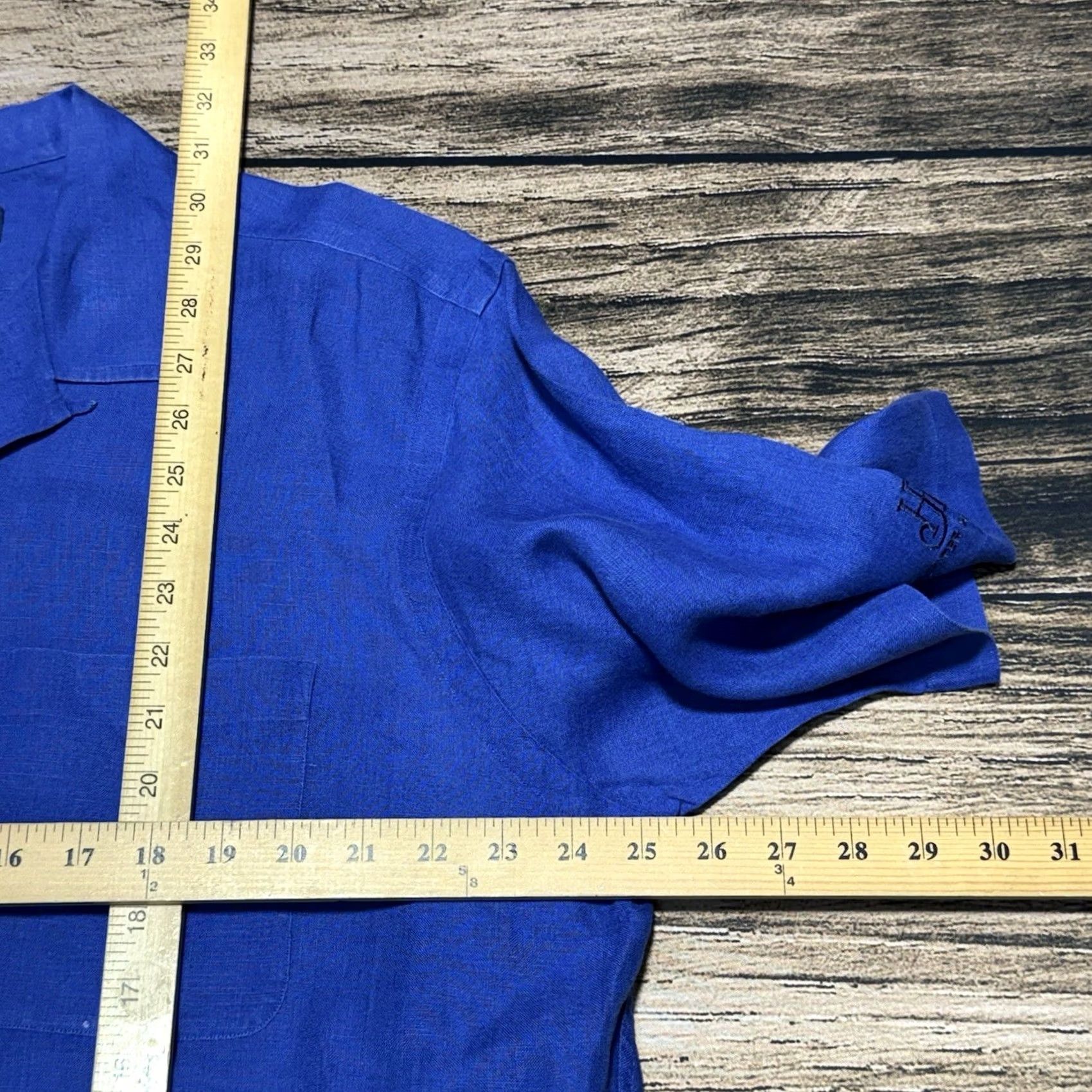 Polo Ralph Lauren VINTAGE Polo Ralph Lauren Shirt L Blue Caldwell Loop Collar Jupiter Hills Camp Hawaiian Size US L / EU 52-54 / 3 - 6 Thumbnail