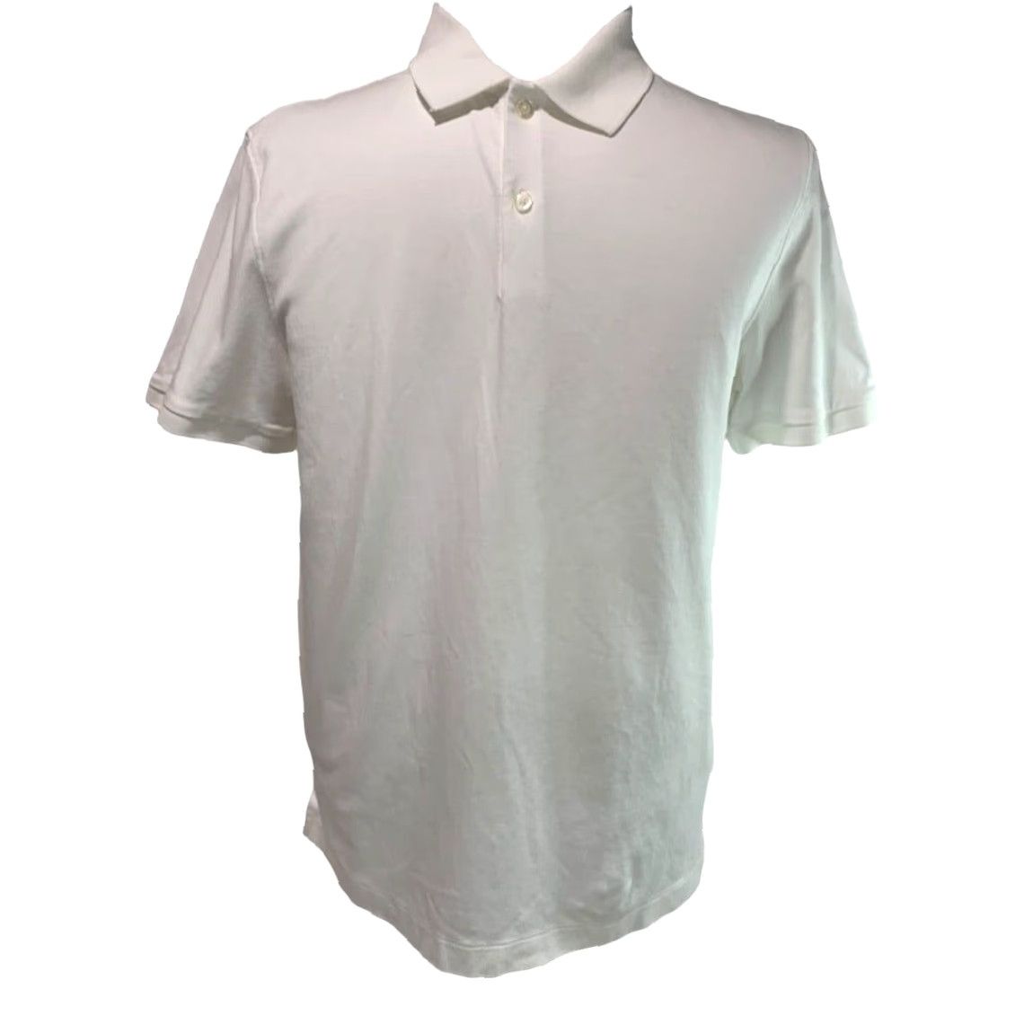 Banana Republic VINTAGE Banana Republic Polo White Short Sleeve Shirt Golf Shirt Luxury Touch Performance L Mens Large White Chest 19.5 Length 25.5 100% Cotton Size US L / EU 52-54 / 3 - 2 Thumbnail