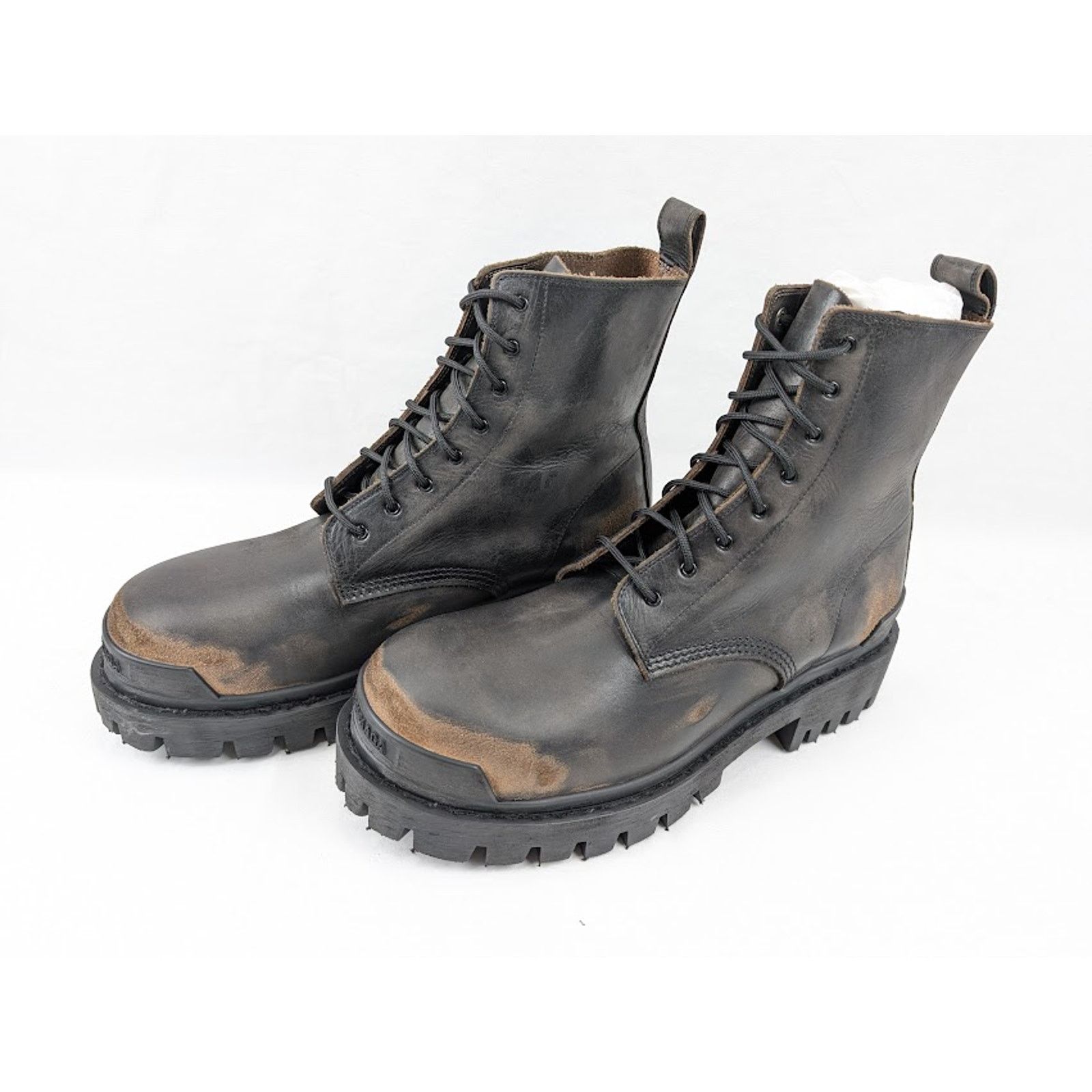 Balenciaga o1rshd1 Strike Booties L20 in Black/Brown Size US 8 / EU 41 - 16 Thumbnail