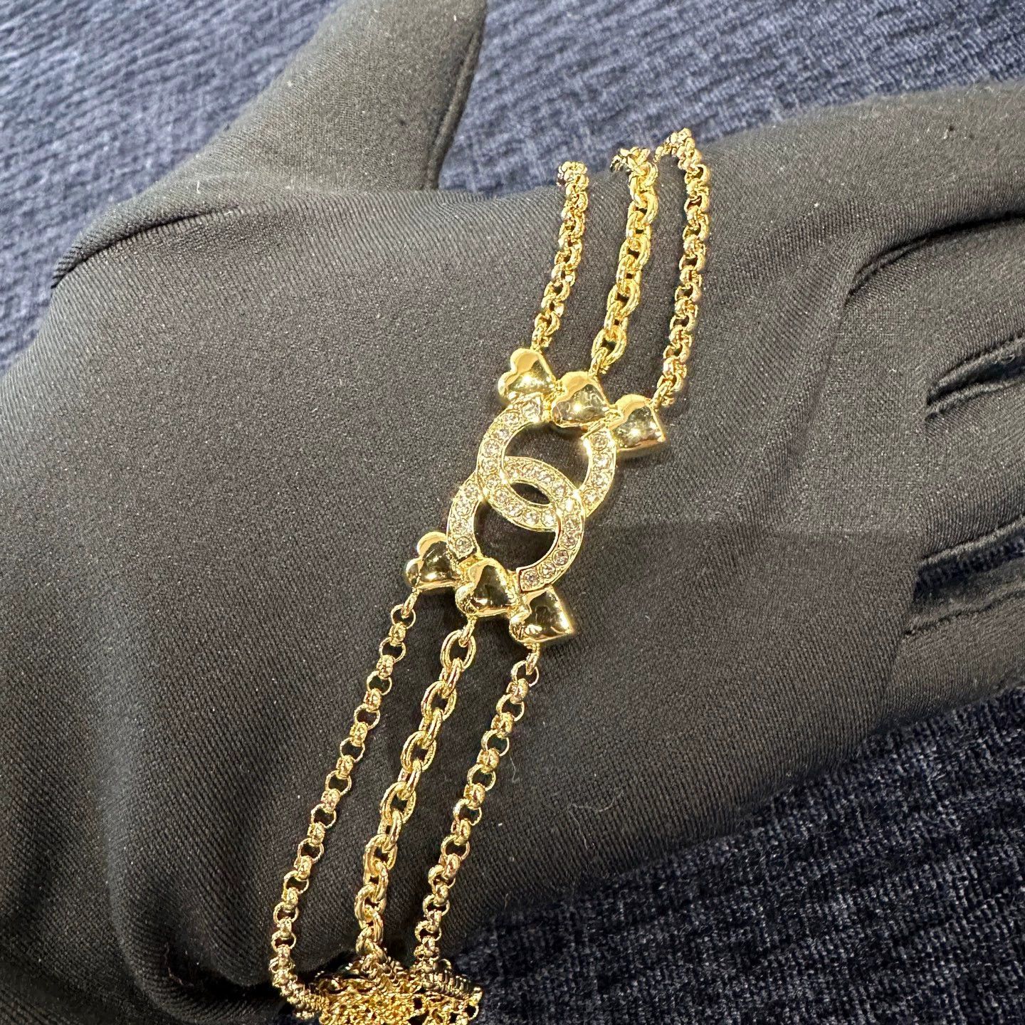 Chanel Chanel May321 23P Heart CC Triple Layer Choker Necklace Size ONE SIZE - 3 Thumbnail