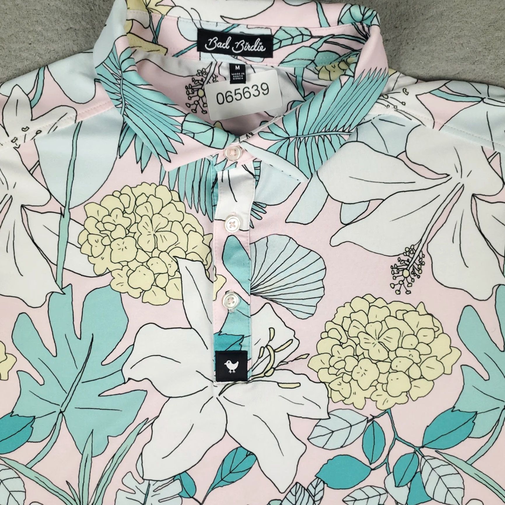 Vintage Bad Birdie Polo Shirt Mens Large Pink Floral Golf Short Sleeve Polo Shirt Mens Large Pink Floral 90s? Size US L / EU 52-54 / 3 - 8 Thumbnail