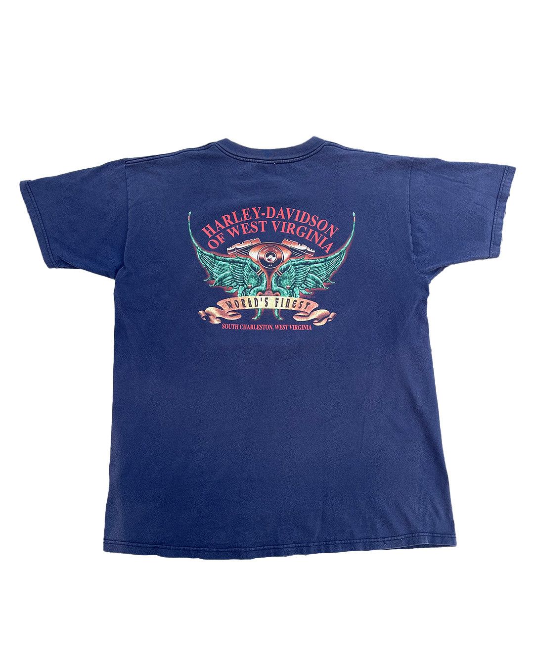 Harley Davidson 1999 Harley Davidson Fat Boy West Virginia T-shirt Size US XL / EU 56 / 4 - 2 Thumbnail