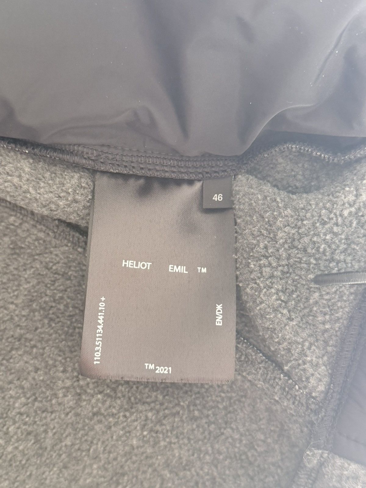 Heliot Emil HELIOT EMIL Grey & Black Paneled Fleece Jacket Size US S / EU 44-46 / 1 - 5 Thumbnail