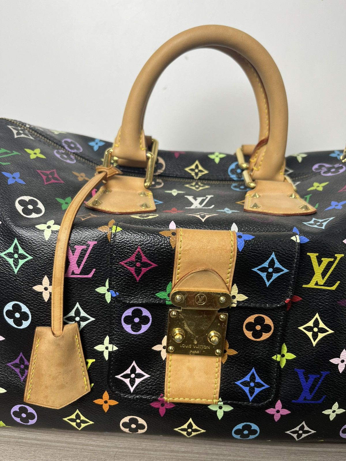 Louis Vuitton Louis Vuitton Black Murakami Monogram Speedy 40 Size ONE SIZE - 4 Thumbnail