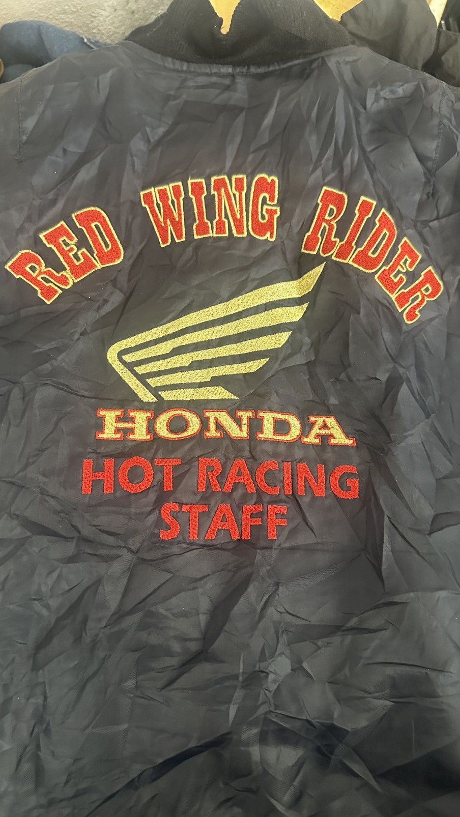 Honda Vintage 80’s Honda Racing Red Wings staff bomber jacket Size US XL / EU 56 / 4 - 5 Thumbnail