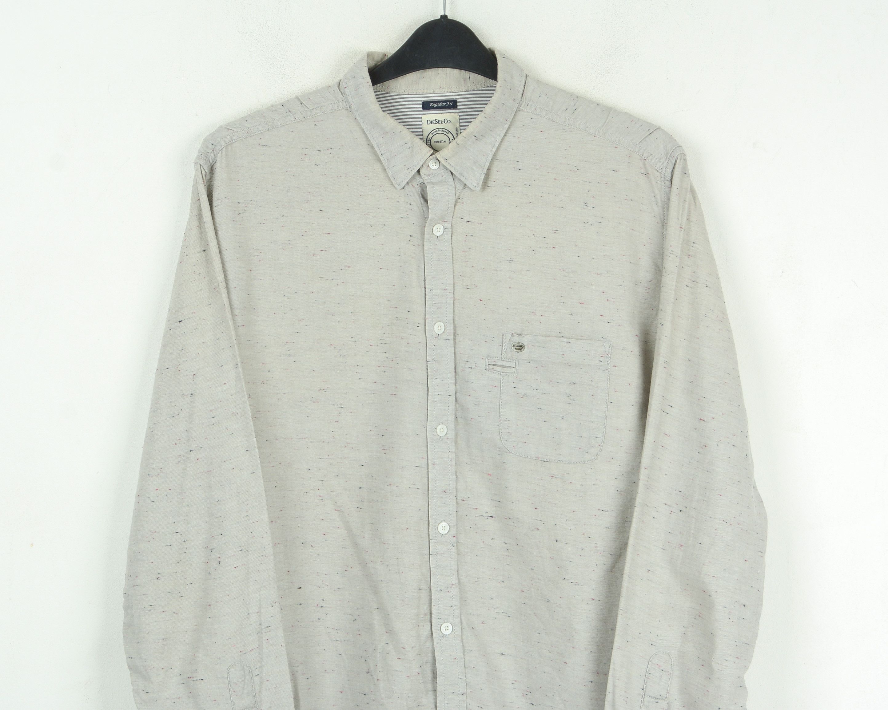 Diesel Regular Fit Button Up Shirt Long Sleeve Cotton Oxford Casual Size US XL / EU 56 / 4 - 2 Thumbnail