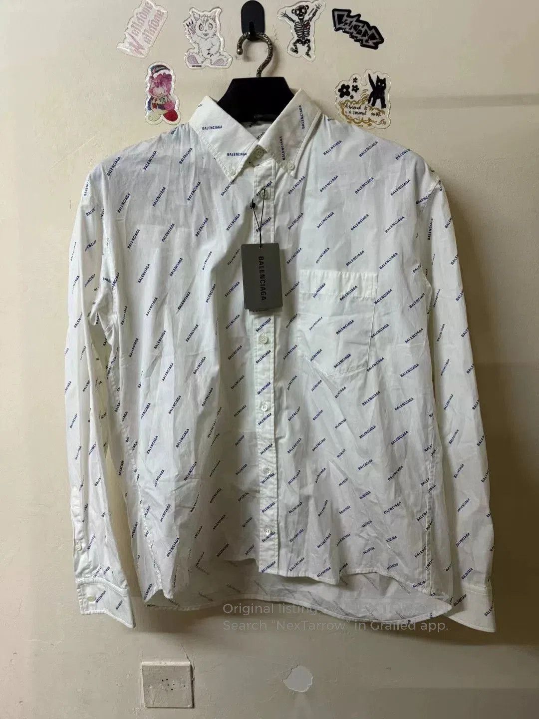 Balenciaga Balenciaga Logo Print Shirt Size 38. Size US XXS / EU 40 - 1 Thumbnail