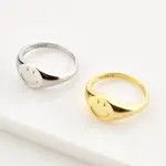 Jewelry 925 Sterling Silver Pure Smiley Face Ring Size ONE SIZE - 2 Thumbnail