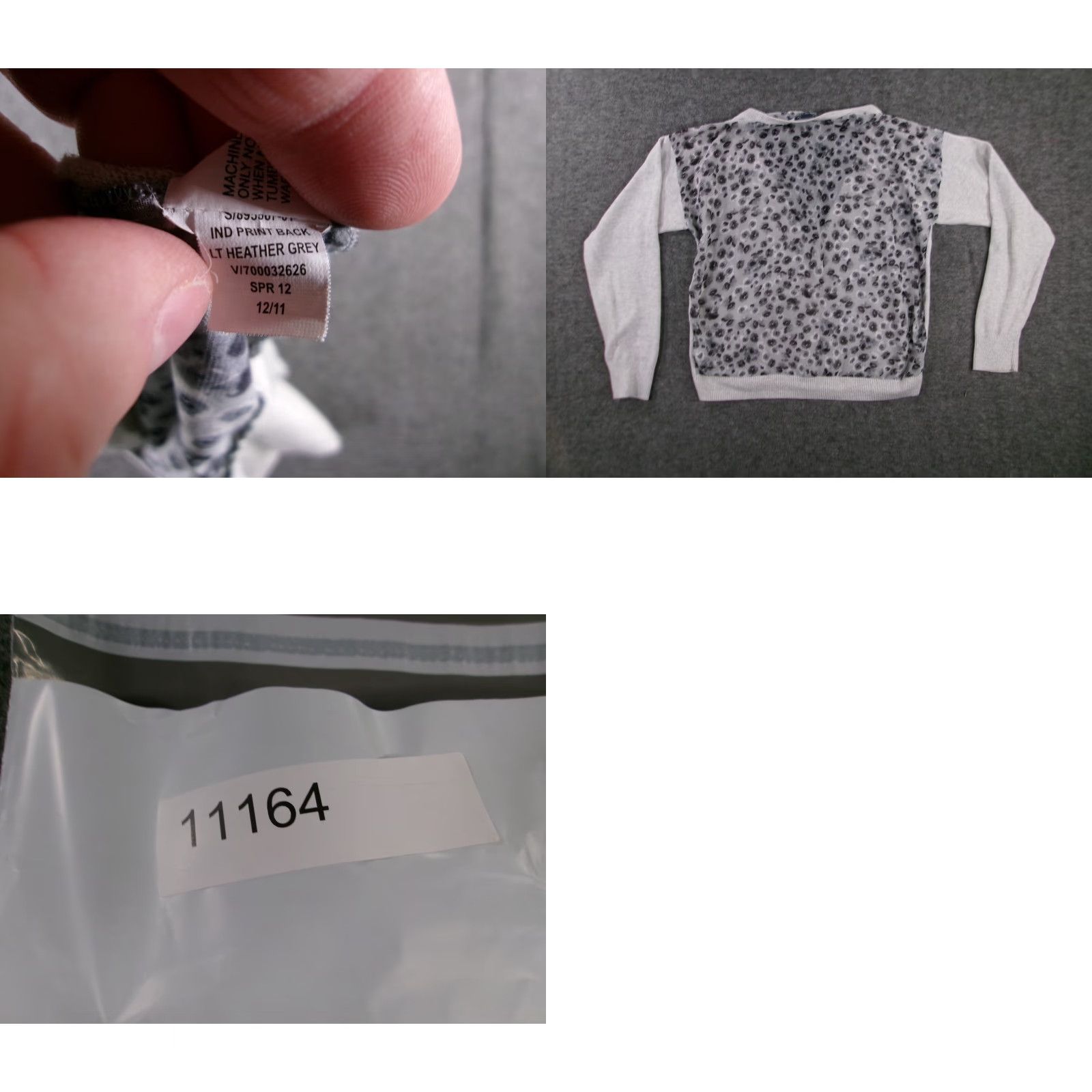 Gap Gap Cardigan Sweater Women M Gray Animal Print Button Knit Back Size M / US 6-8 / IT 42-44 - 8 Thumbnail