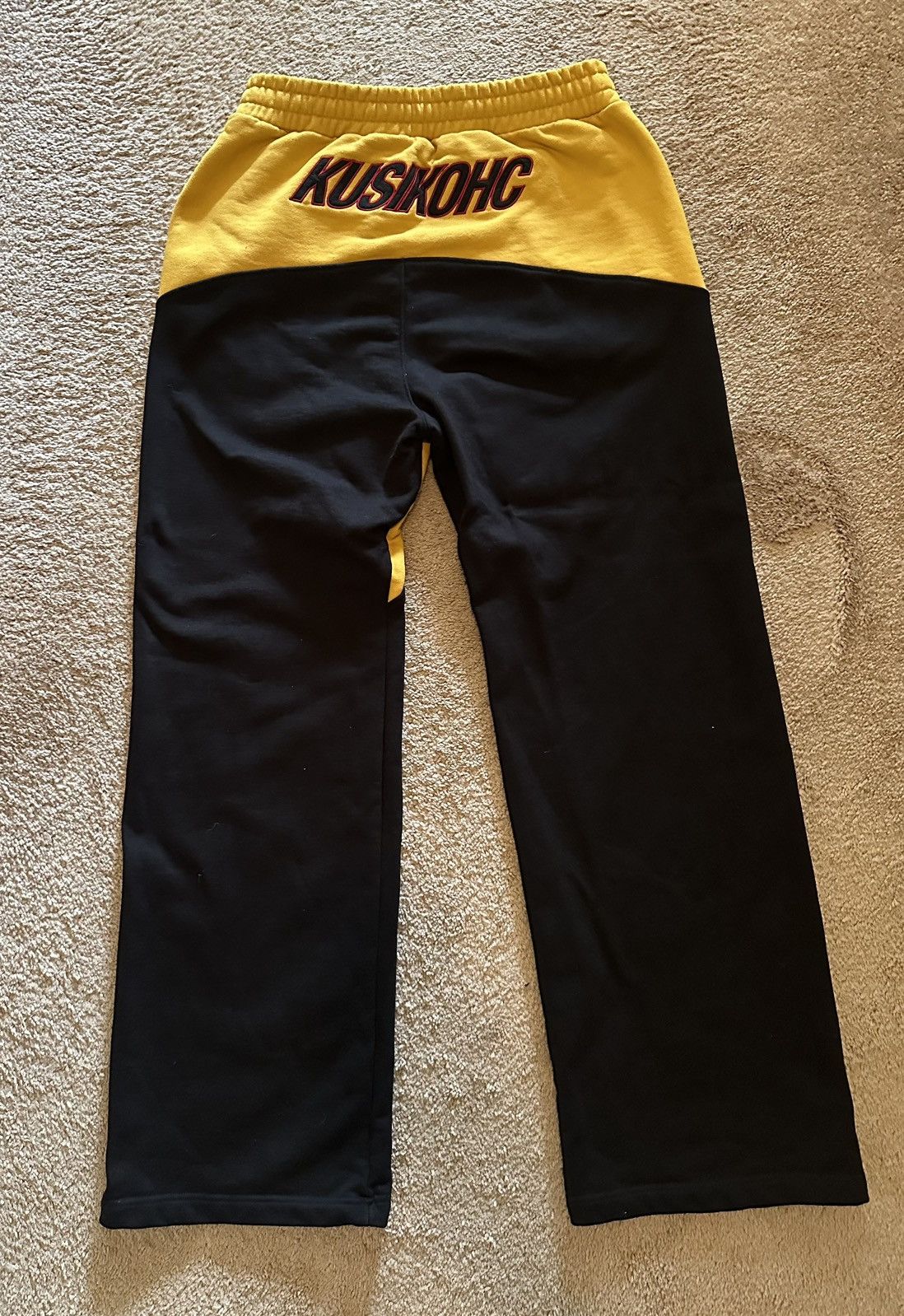 Kusikohc Kusikohc Black & Yellow Sweatpants Size US 33 - 5 Thumbnail