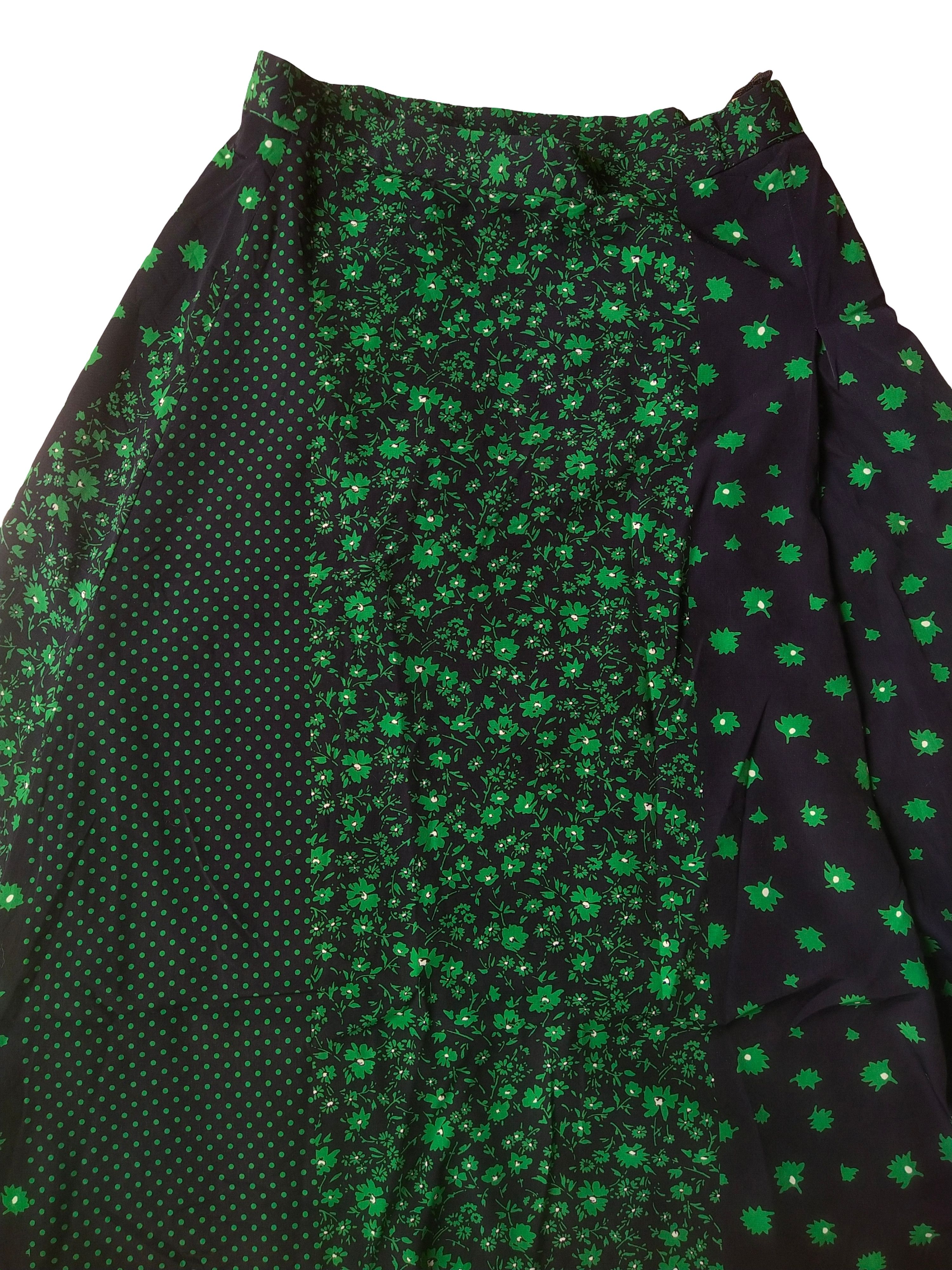 United Arrows United Arrows Japan Patchwork Floral Dot Flare Skirt 36 Size 26" / US 2 / IT 38 - 2 Thumbnail
