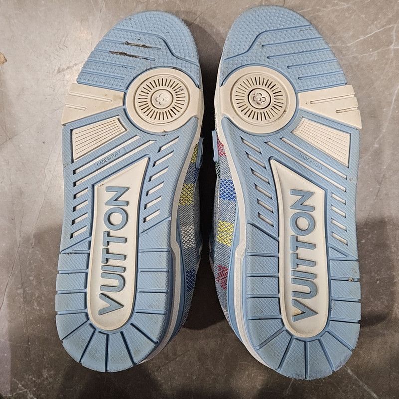 Louis Vuitton Louis Vuitton Blue Denim Low Top Sneakers -2508 Size US 6 / EU 39 - 4 Thumbnail