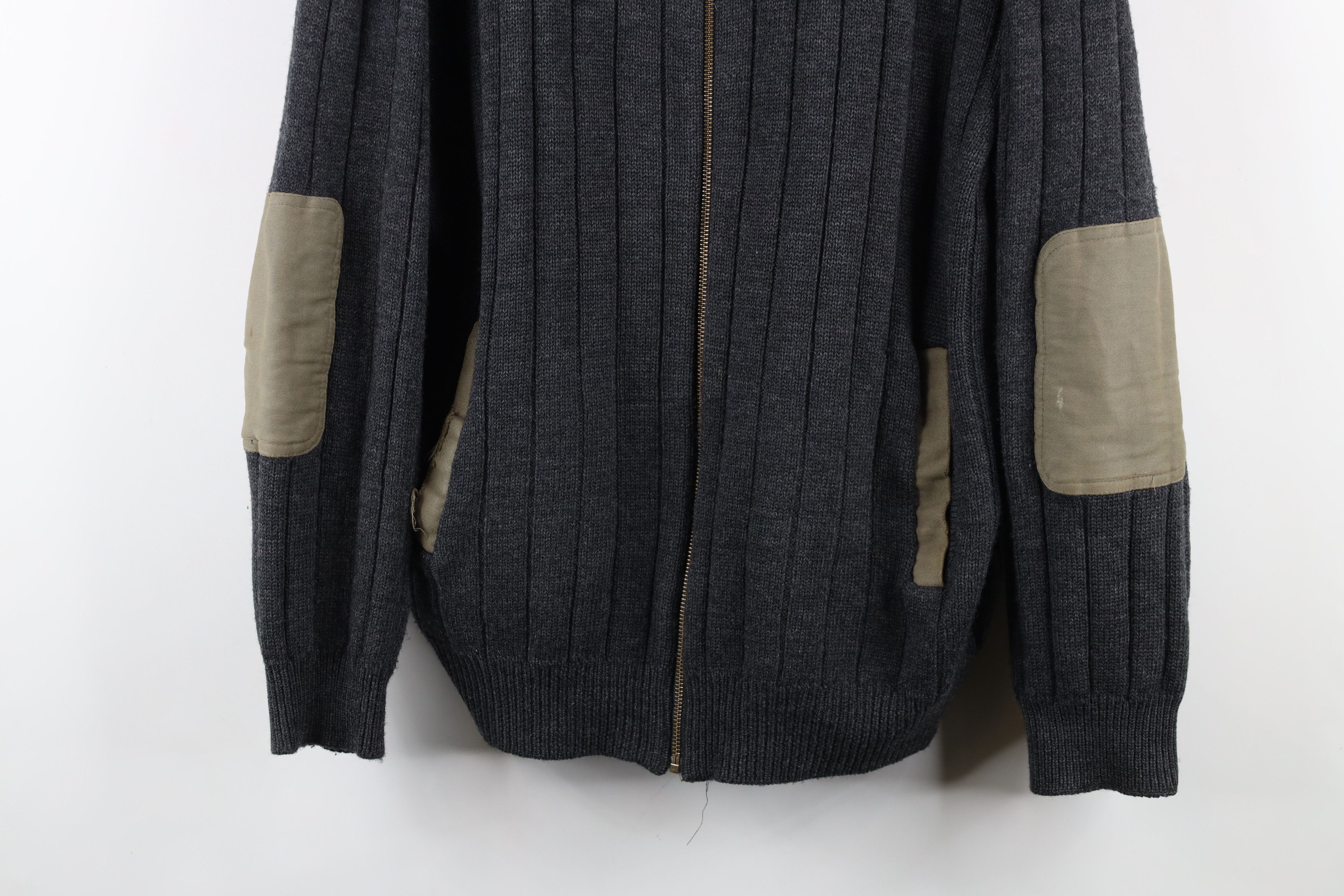 Orvis × Vintage Vintage Orvis Wool Knit Elbow Patch Zip Sweater Jacket Size US L / EU 52-54 / 3 - 3 Thumbnail